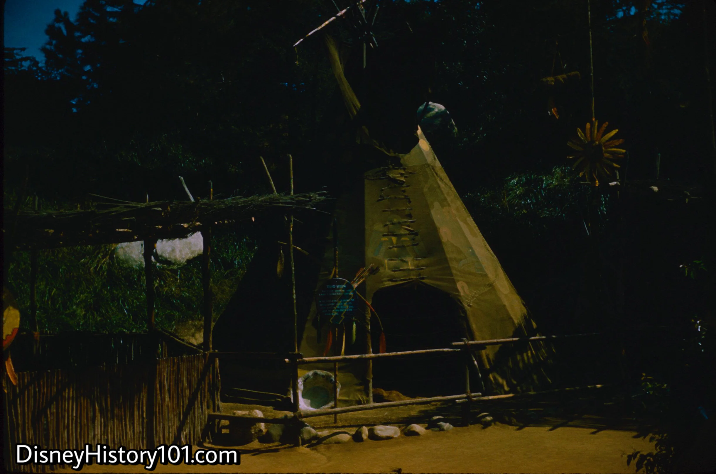 BEAD WORKER TIPI, at dusk, (1960s)