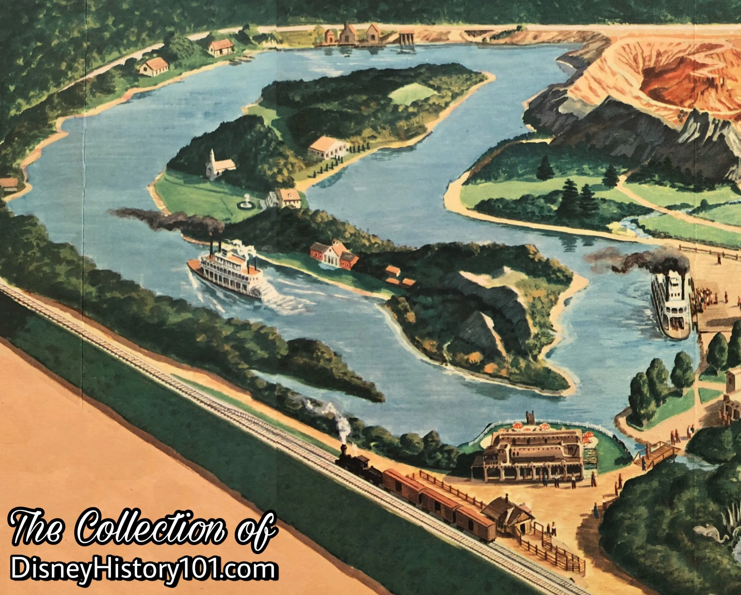 "Your Trip To Disneyland" on Records "Giant Full-Color Panorama" Excerpt, by Mattel, Inc., 1955