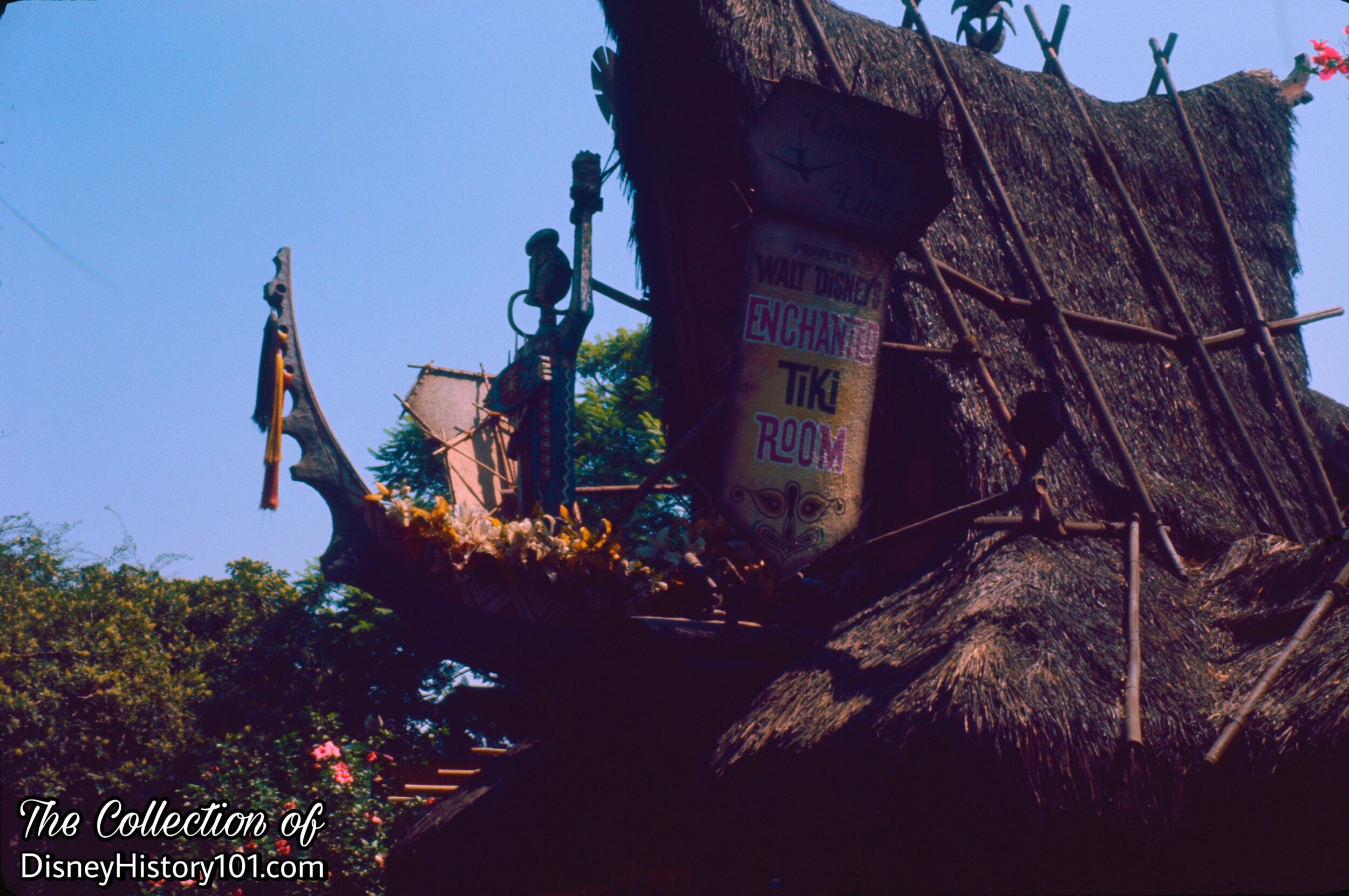 Walt Disney's Enchanted Tiki Room "A" Frame Entrance, Thursday, September 17, 1970.
