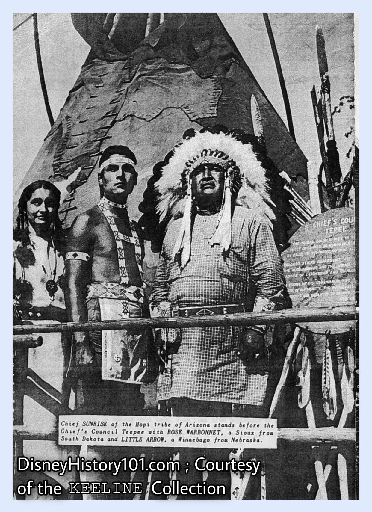 Rose “Warbonnet” Clifford (left) in "Disneylander" magazine, (September, 1957 ; Volume 1, Number 8 ; Excerpt)