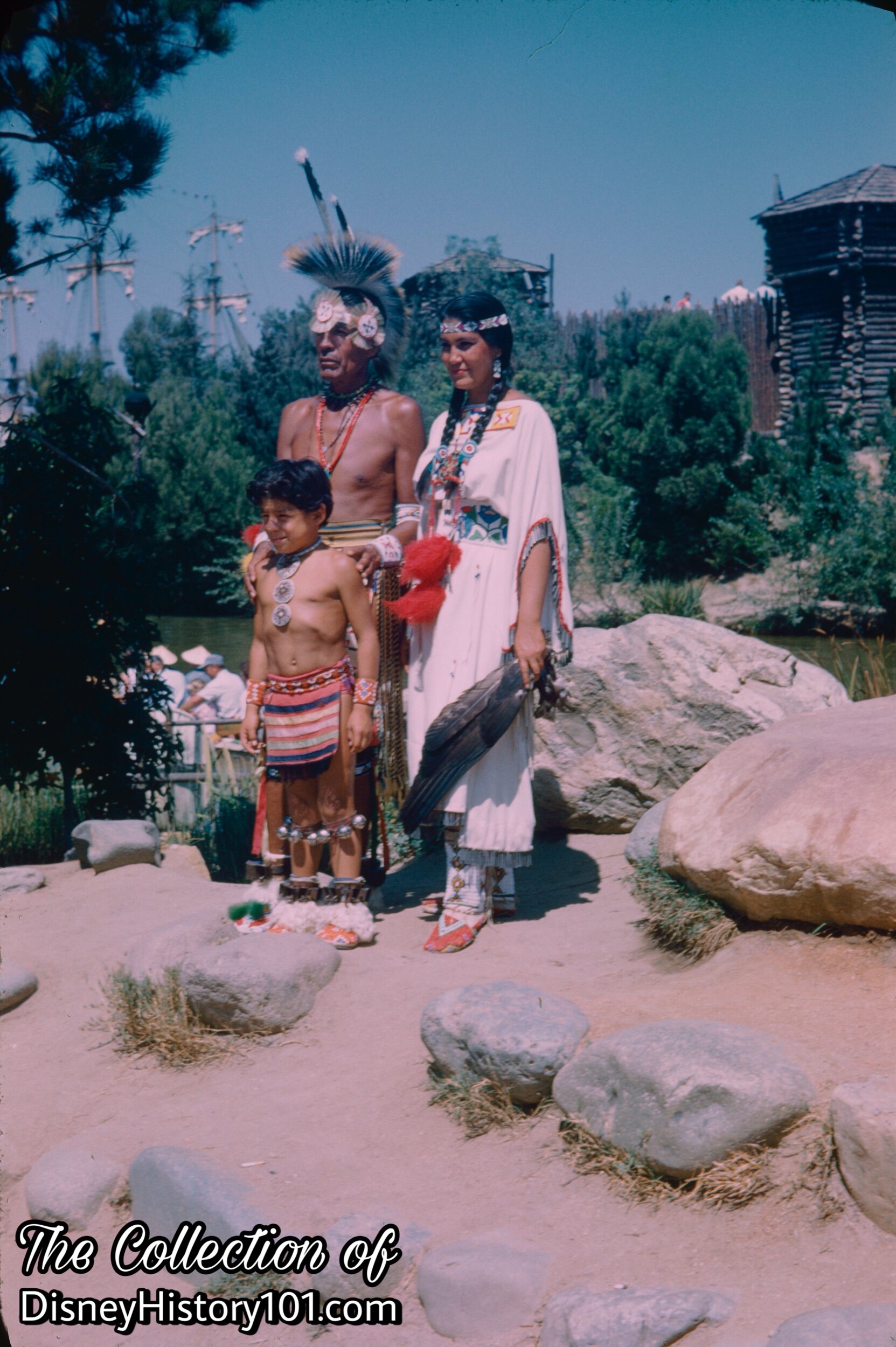 Wallace Little (Eddie Little Sky's father), Dawn Little Sky (Eddie Little Sky's wife), and Robert "Little Beaver" (Eddie Little Sky's brother), (September, 1959)