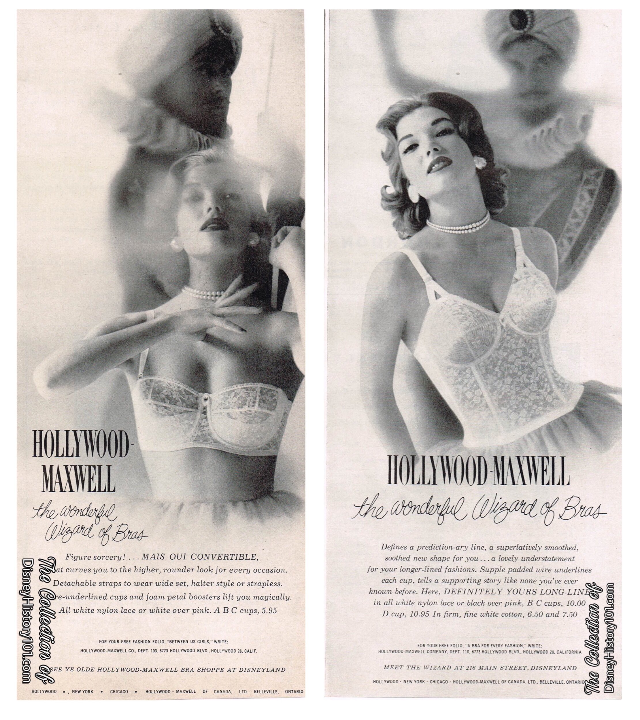 Hollywood-Maxwell Brassiere Co. of Los Angeles Advertisements Featuring “The Wizard”
