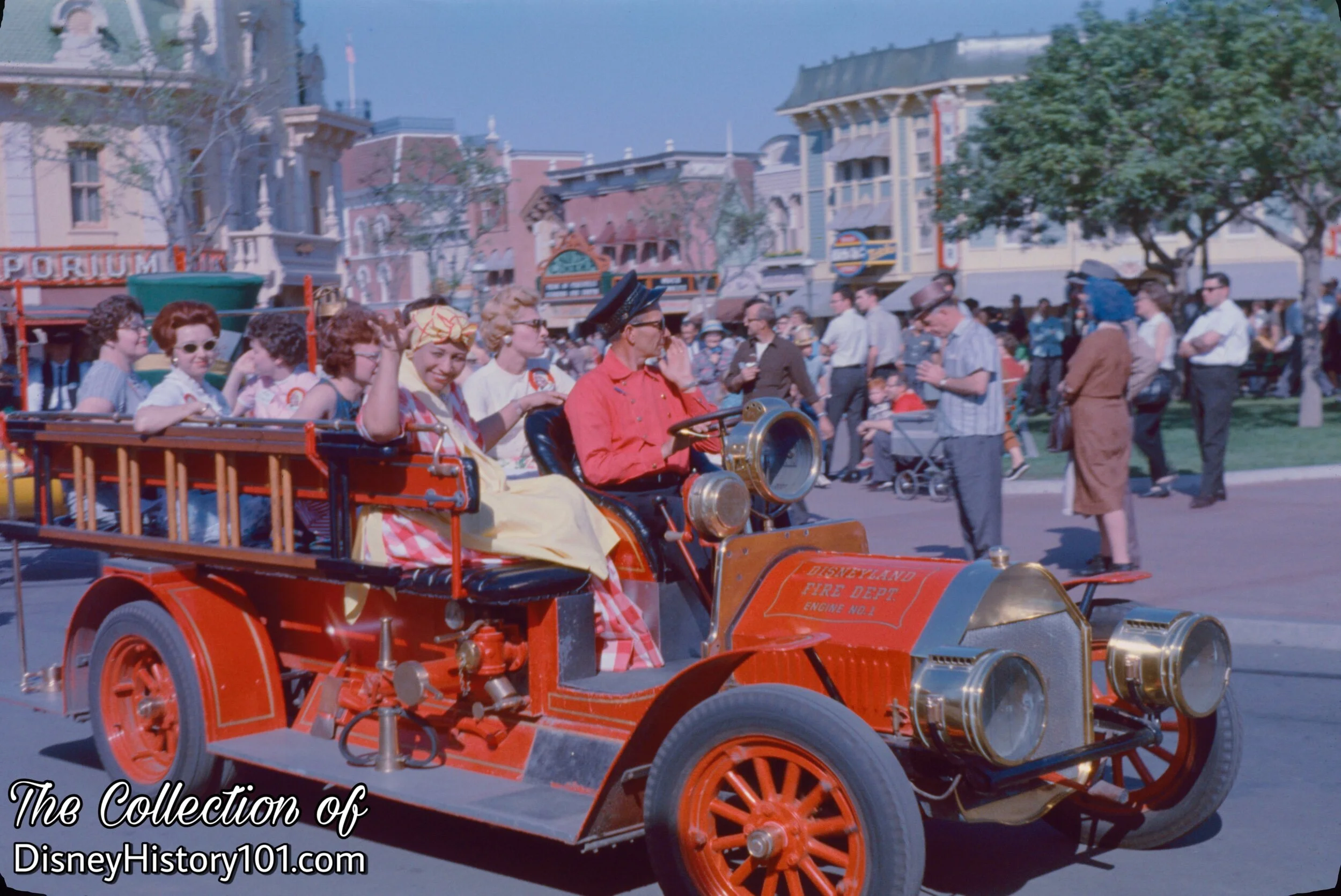 Aunt Jemima and Guests of the California State Pancake Races at Disneyland, February, 1964.