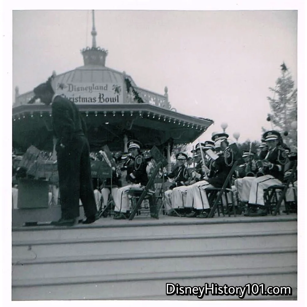 The “Disneyland Christmas Bowl” at DISNEYLAND Band Stand, West of Sleeping Beauty Castle, 1955