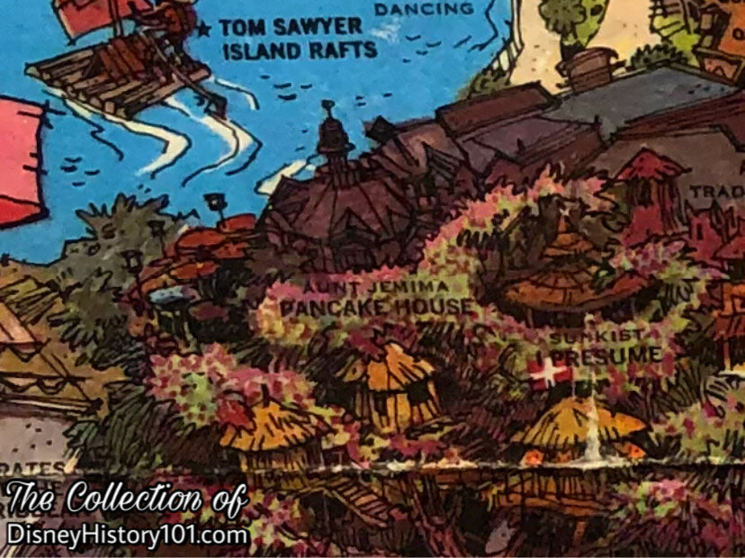 Disneyland Map by Sam McKim Excerpt, Early 1960s