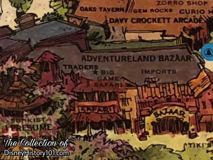 Disneyland Map by Sam McKim Excerpt, 1960s