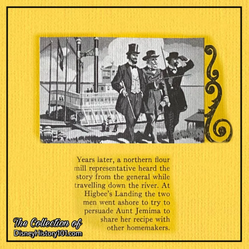 Aunt Jemima's Kitchen Souvenir Menu Excerpt, c. 1962 - 1971