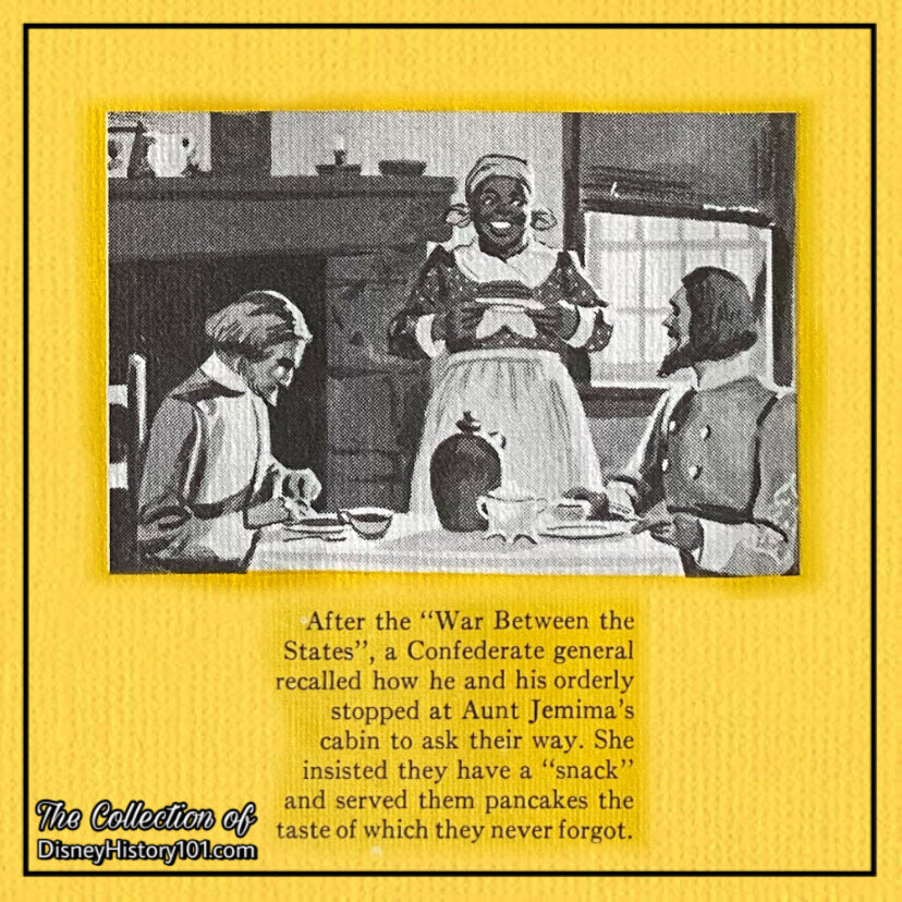 Aunt Jemima's Kitchen Souvenir Menu Excerpt, c. 1962 - 1971