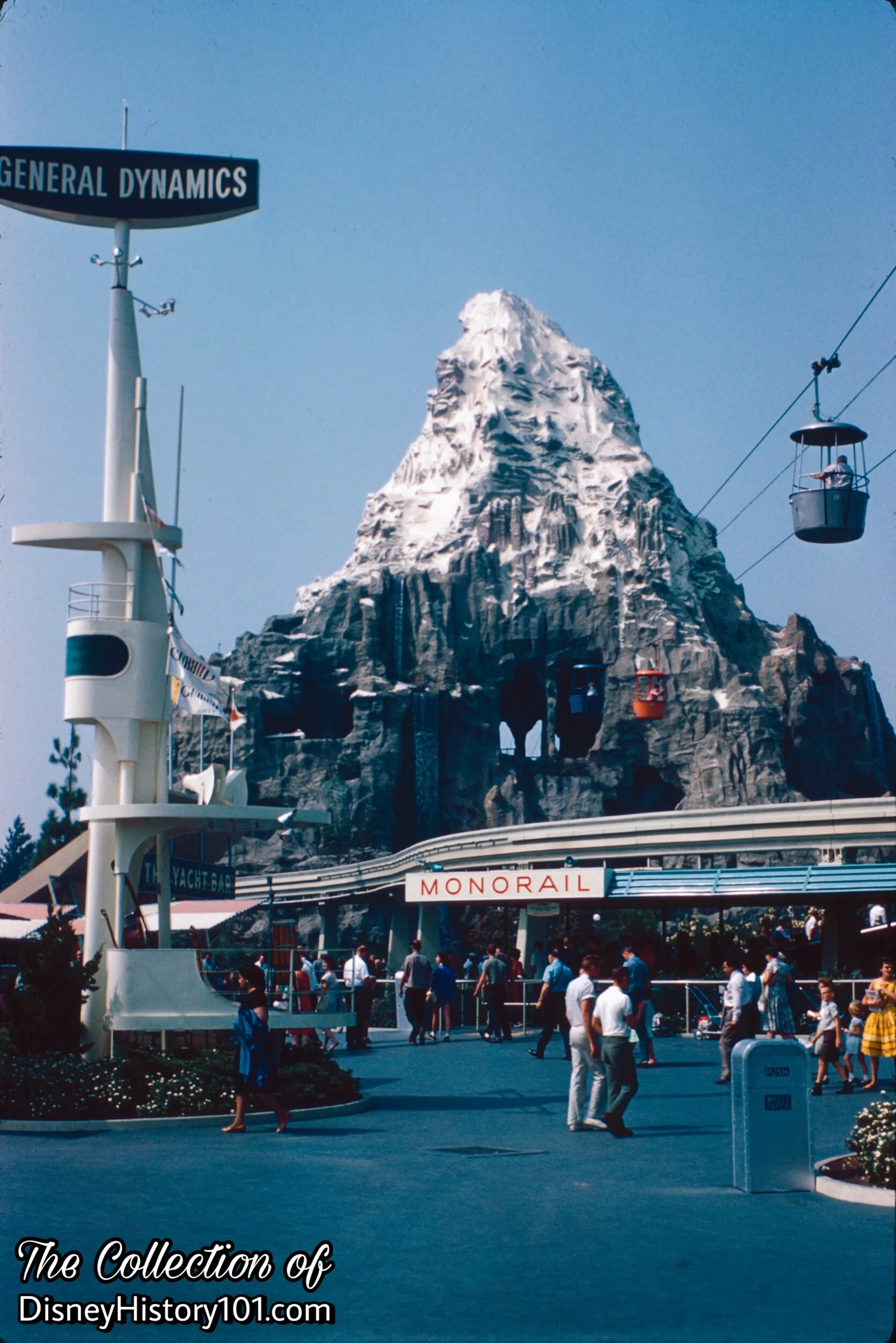 The band’s instruments can be seen on the General Dynamics Stage, 1961.