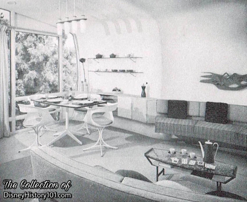Monsanto "House of the Future" Dining and Family Room, (1960)