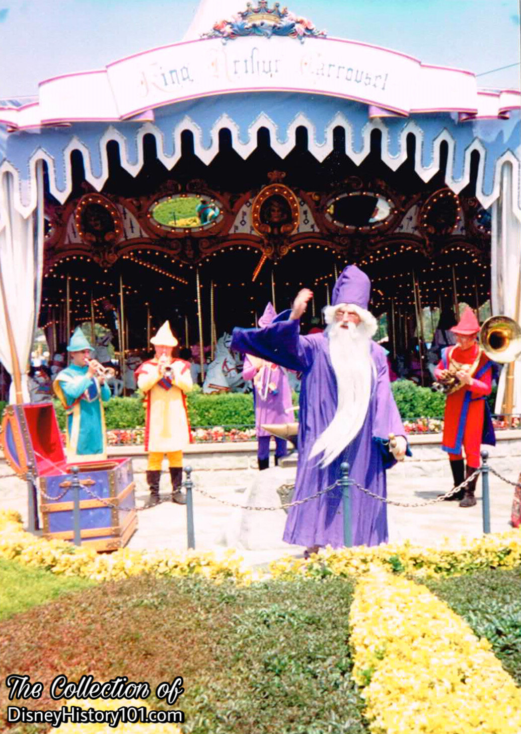 Merlin the Magician presides over the Sword in the Stone Ceremonies, (1989)
