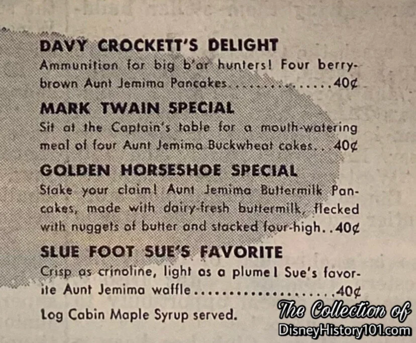 Aunt Jemima's Kitchen Advertisement, Disneyland News, (June, 1956)