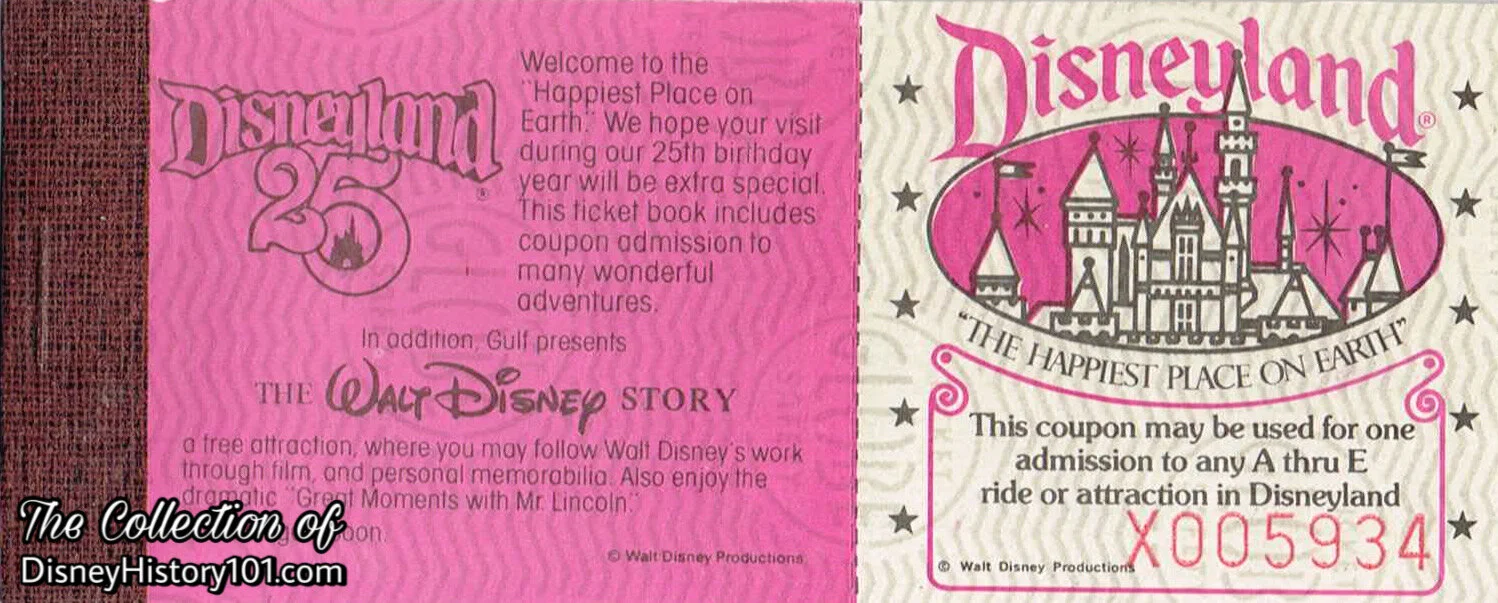 Disneyland Coupon Book Featuring “The Walt Disney Story” Advertisement