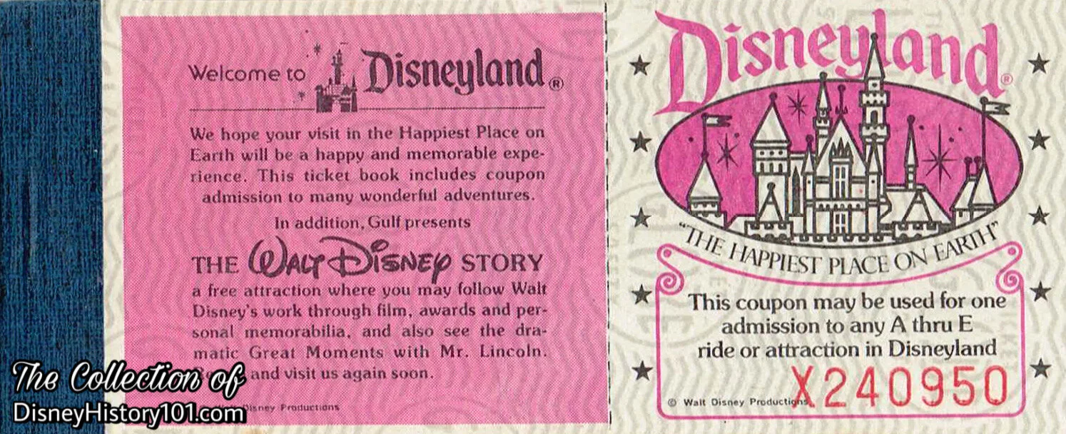 Disneyland Coupon Book Featuring “The Walt Disney Story” Advertisement