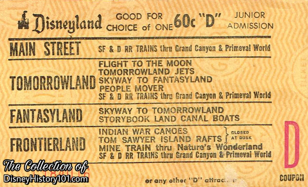 Disneyland "D" Coupon