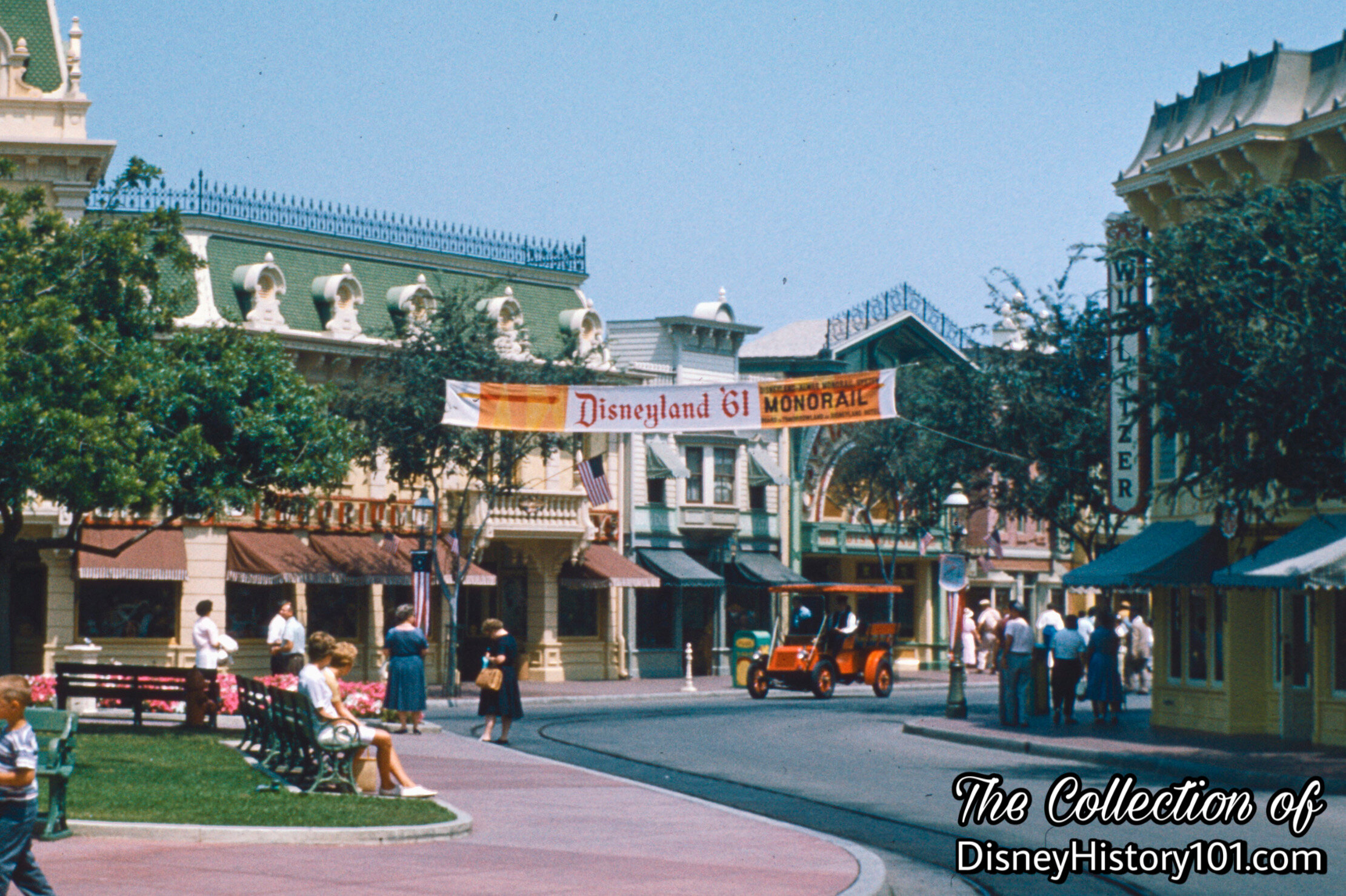 A "Disneyland '61" Banner advertising the Disneyland-ALWEG Monorail System, (1961)
