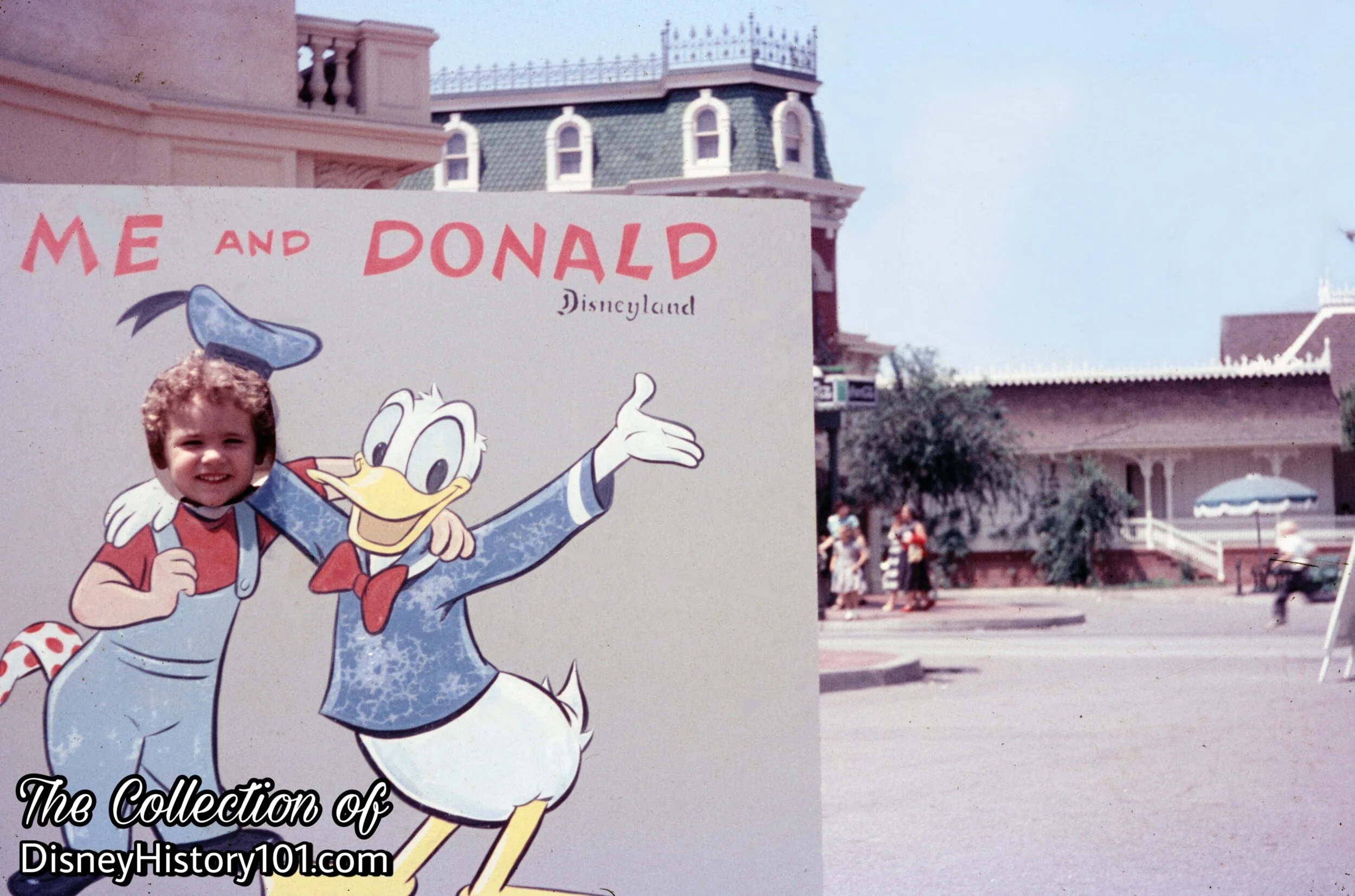 "Me And Donald at the Art Corner at Disneyland" Fun Photo Spot (East Plaza), 1950s