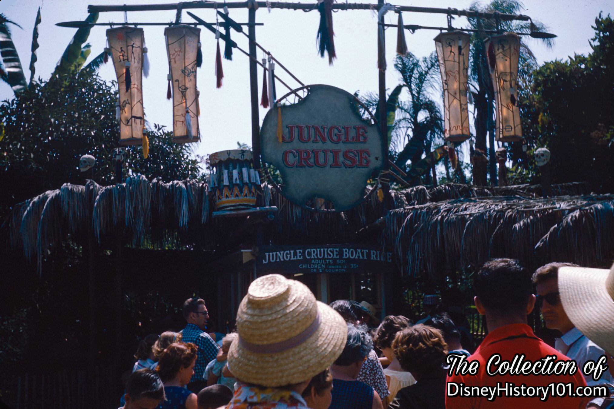 Jungle Cruise Boat Ride Ticket Booth & Entrance, (August, 1960)