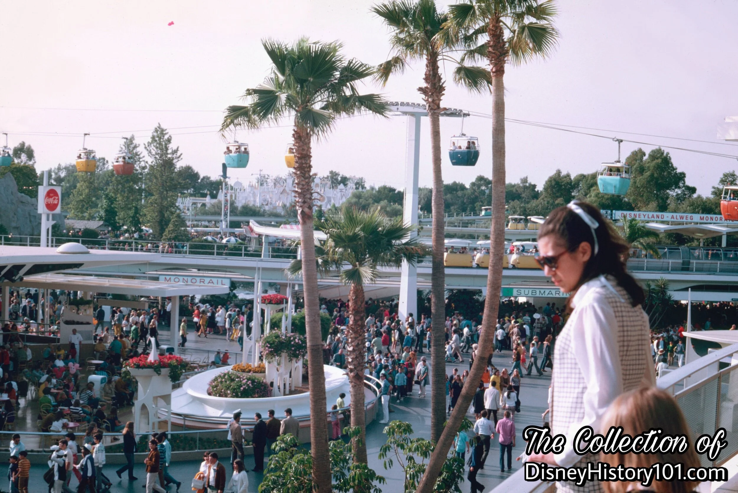 The view of Tomorrowland from the Carousel of Progress Exit Ramp