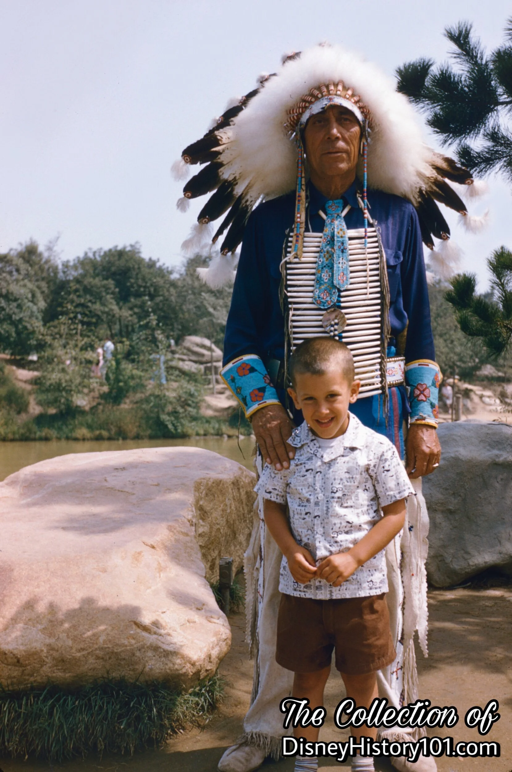 Host Louis Heminger - "Chief Shooting Star" and a young VIP.