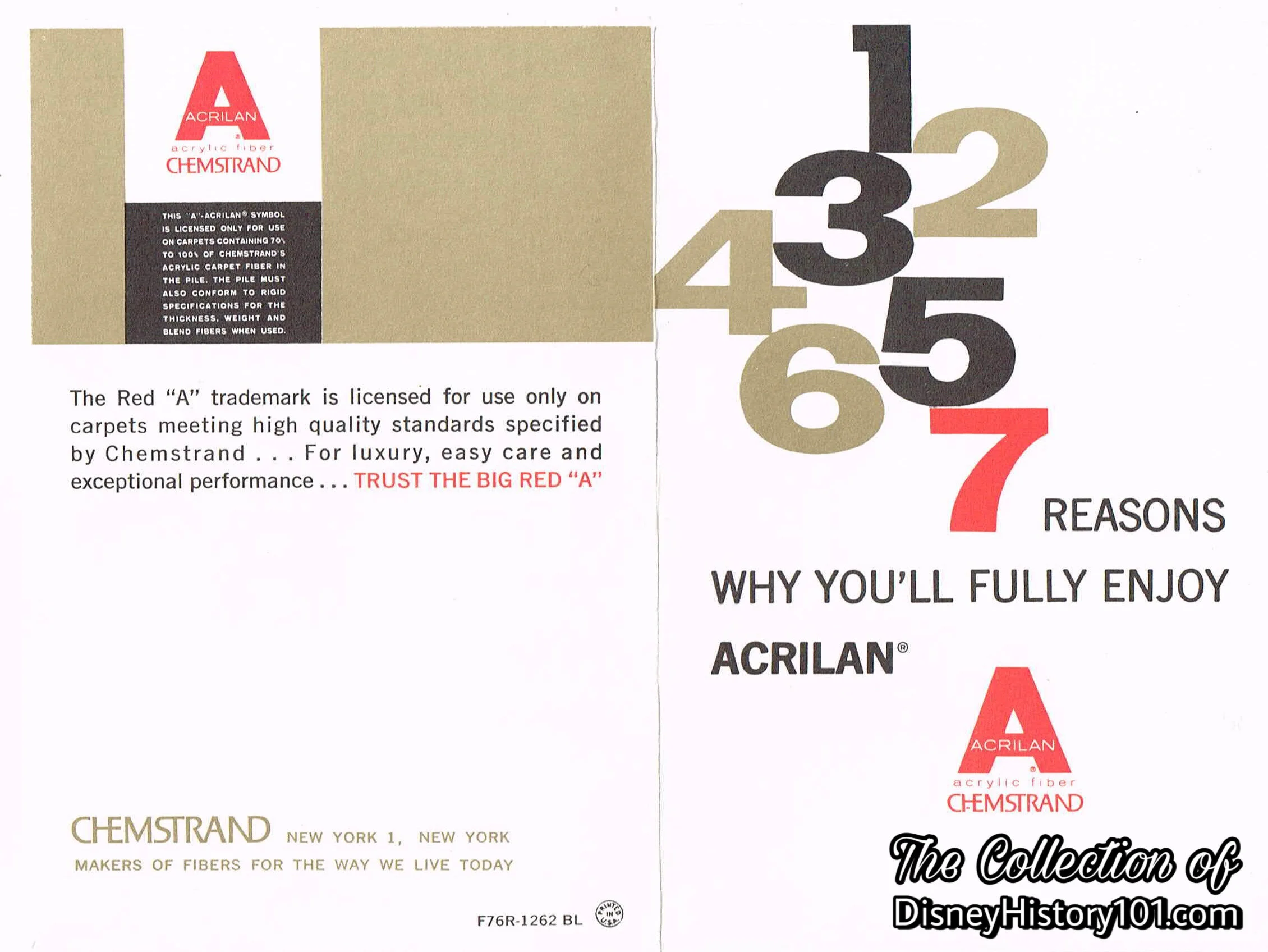 "Seven Reasons Why You'll Enjoy Acrylan" Advertisement