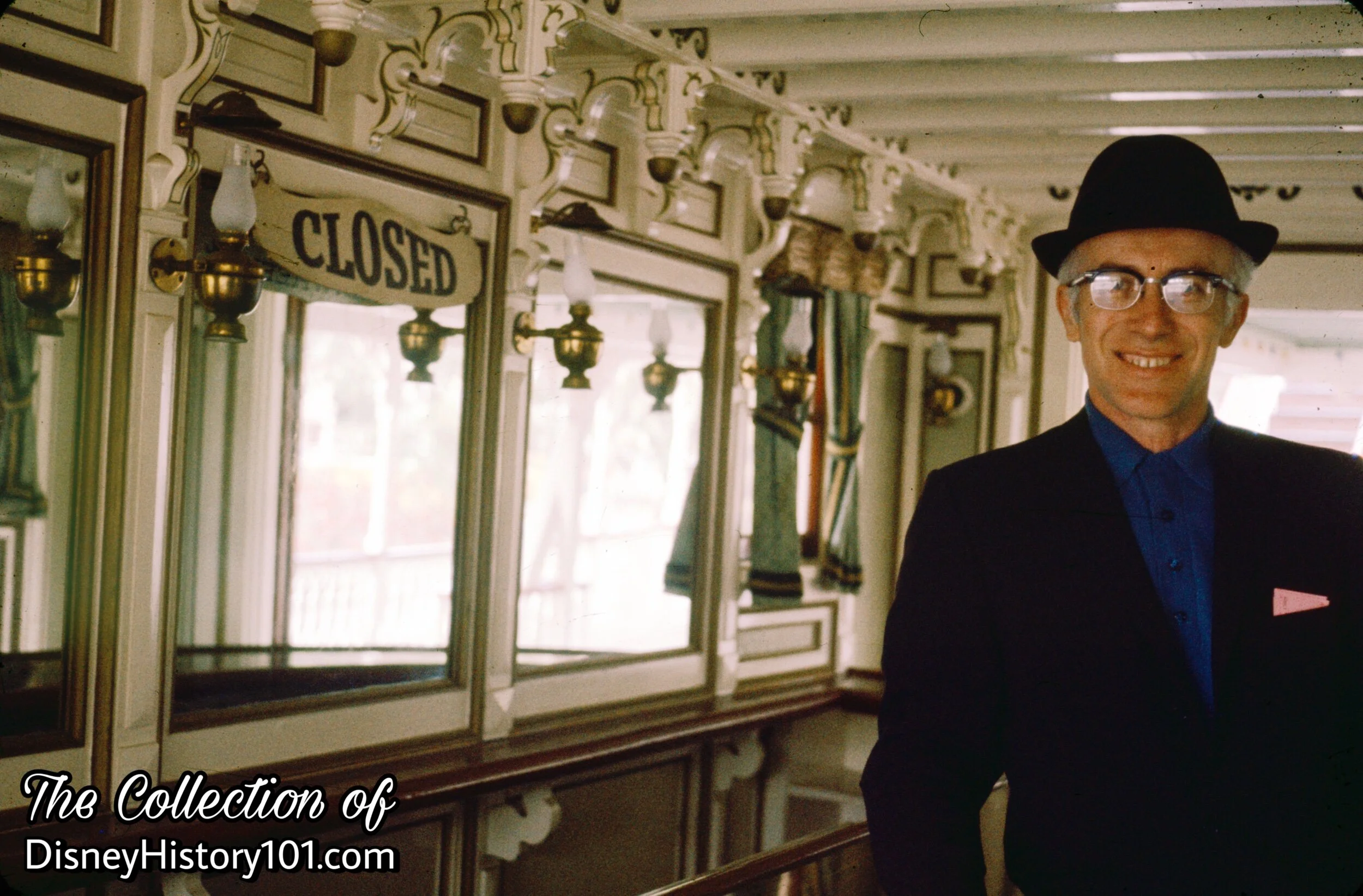 A Guest inside the Closed Mark Twain Promenade Deck Bar, May of 1970.