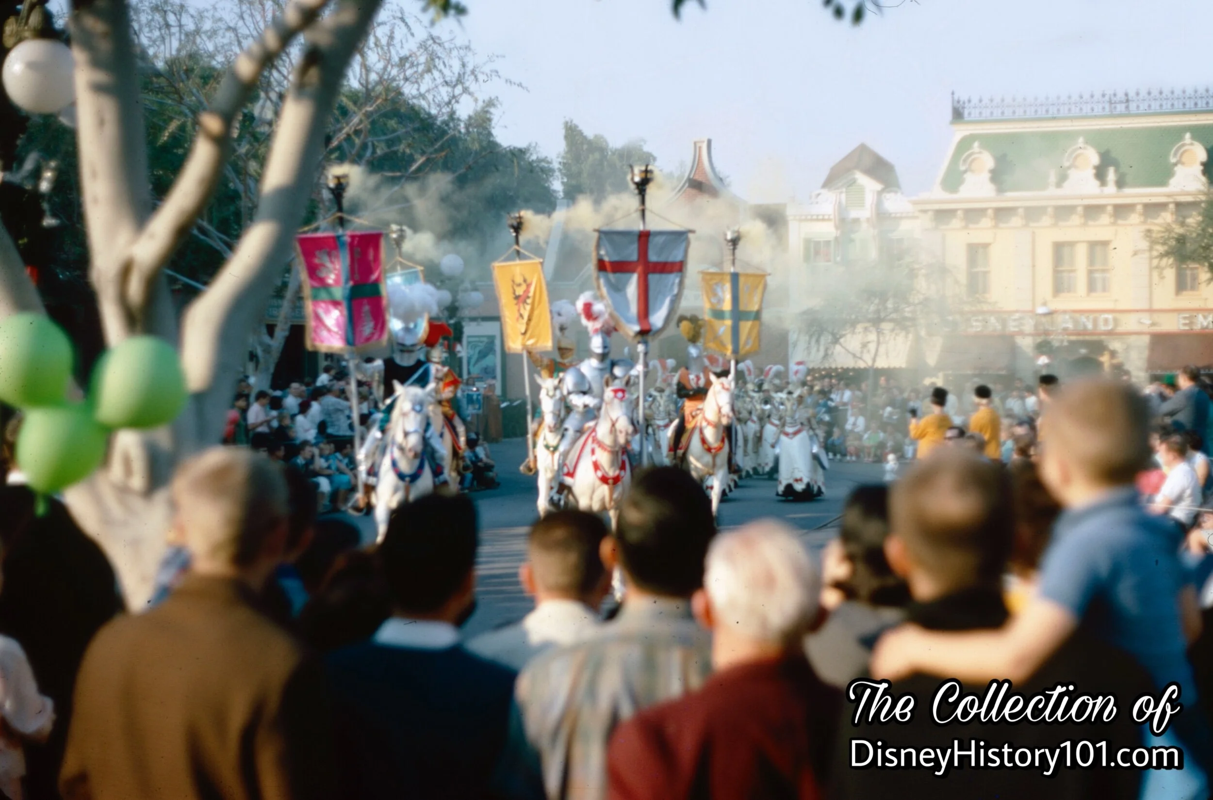 On Main Street, true-life knights on steeds celebrate Fantasyland and represent the spirit of King Arthur Carousel
