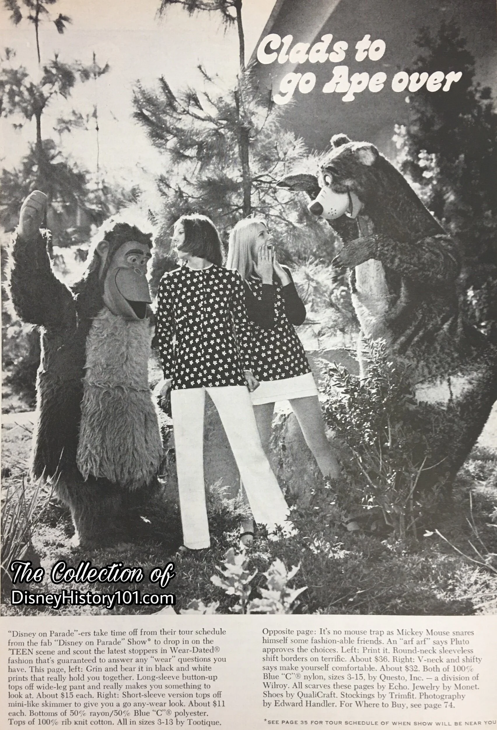"Wear Dated" & "Disney On Parade" Advertisement, (1970)