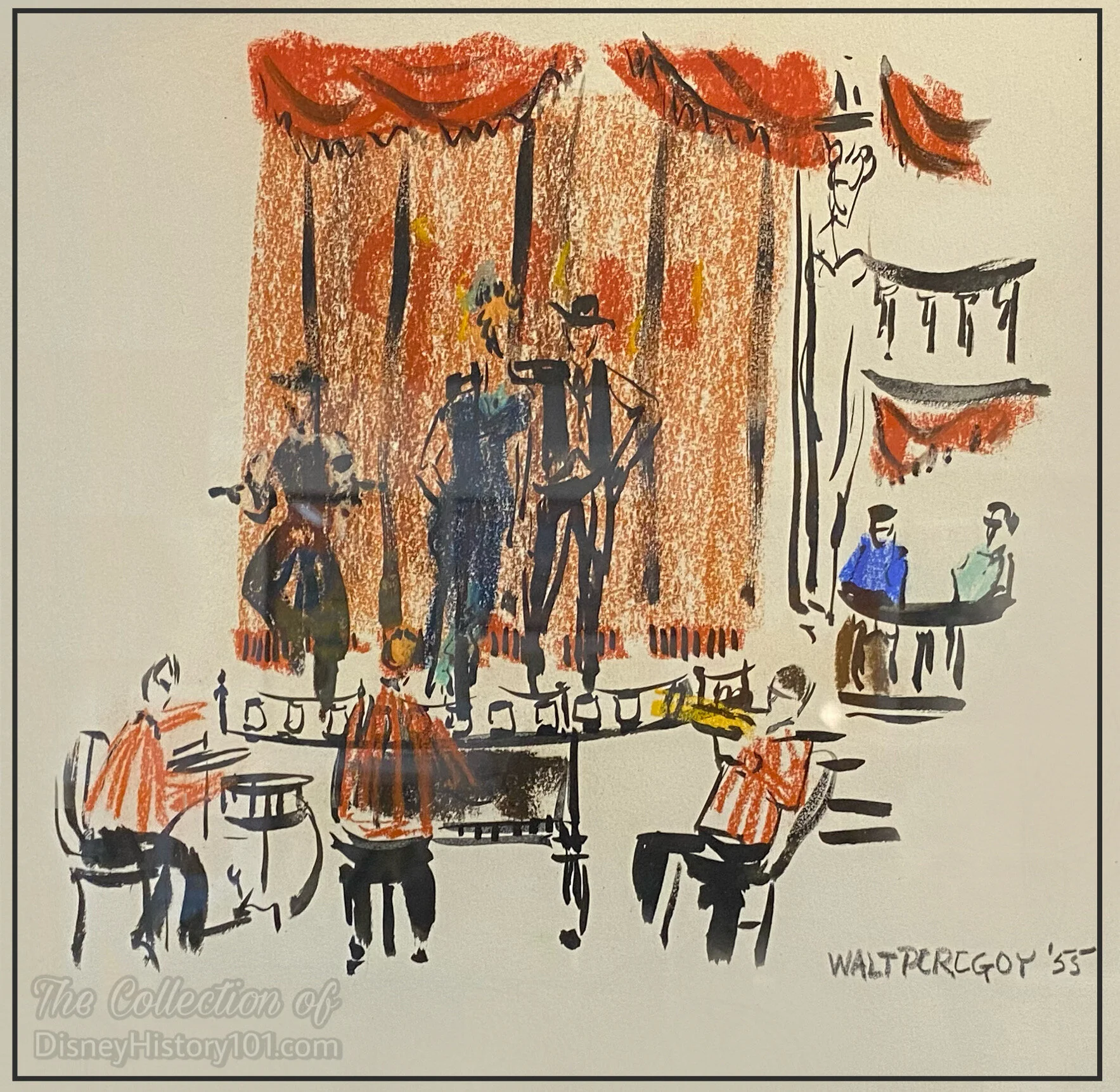 Golden Horseshoe Study, Walt Peregoy, 1955; © Walt Disney Company.