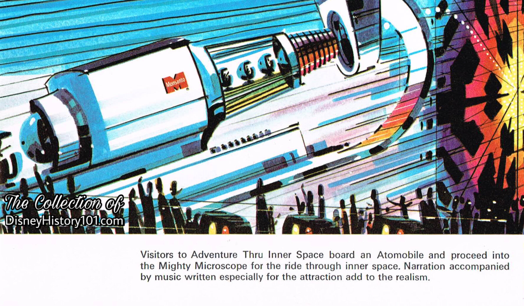 The Mighty Microscope In The Adventure Thru Inner Space Souvenir Post Card Book