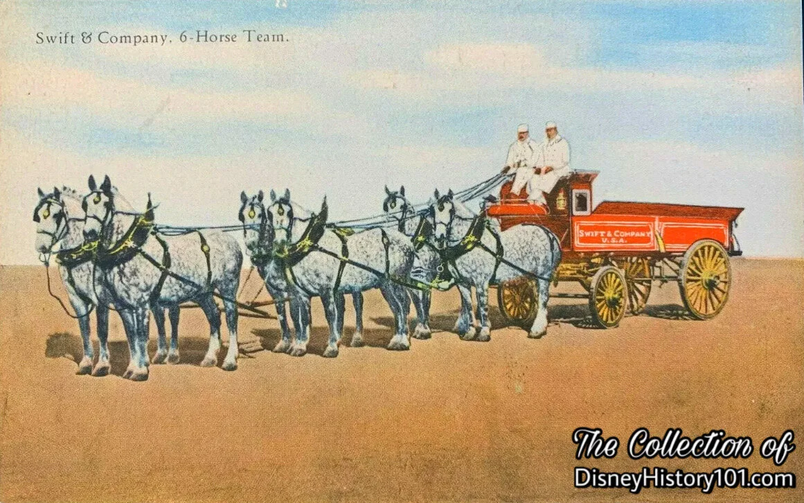 The Swift & Company Delivery Wagon Post Card Image, (c.1910)