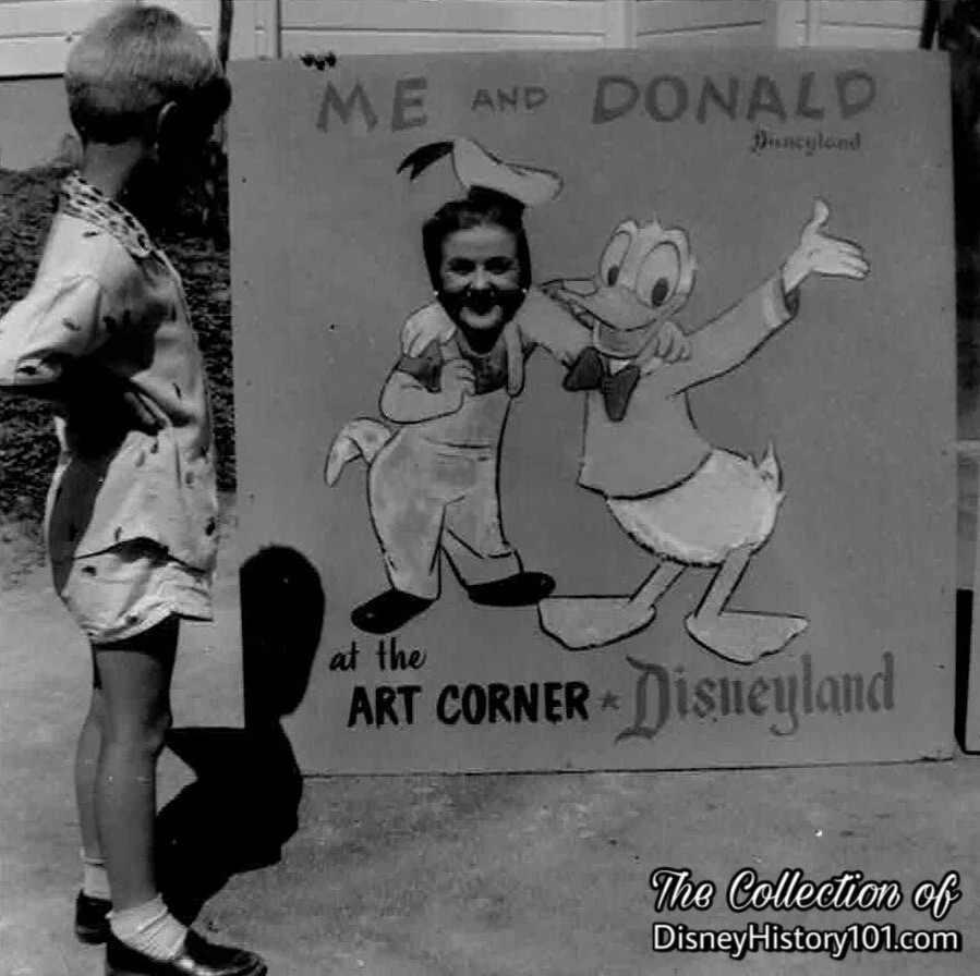 "Me And Donald at the Art Corner at Disneyland" Fun Photo