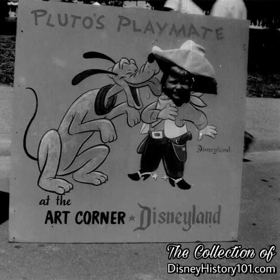 "Pluto's Playmate at the Art Corner at Disneyland" Fun Photo