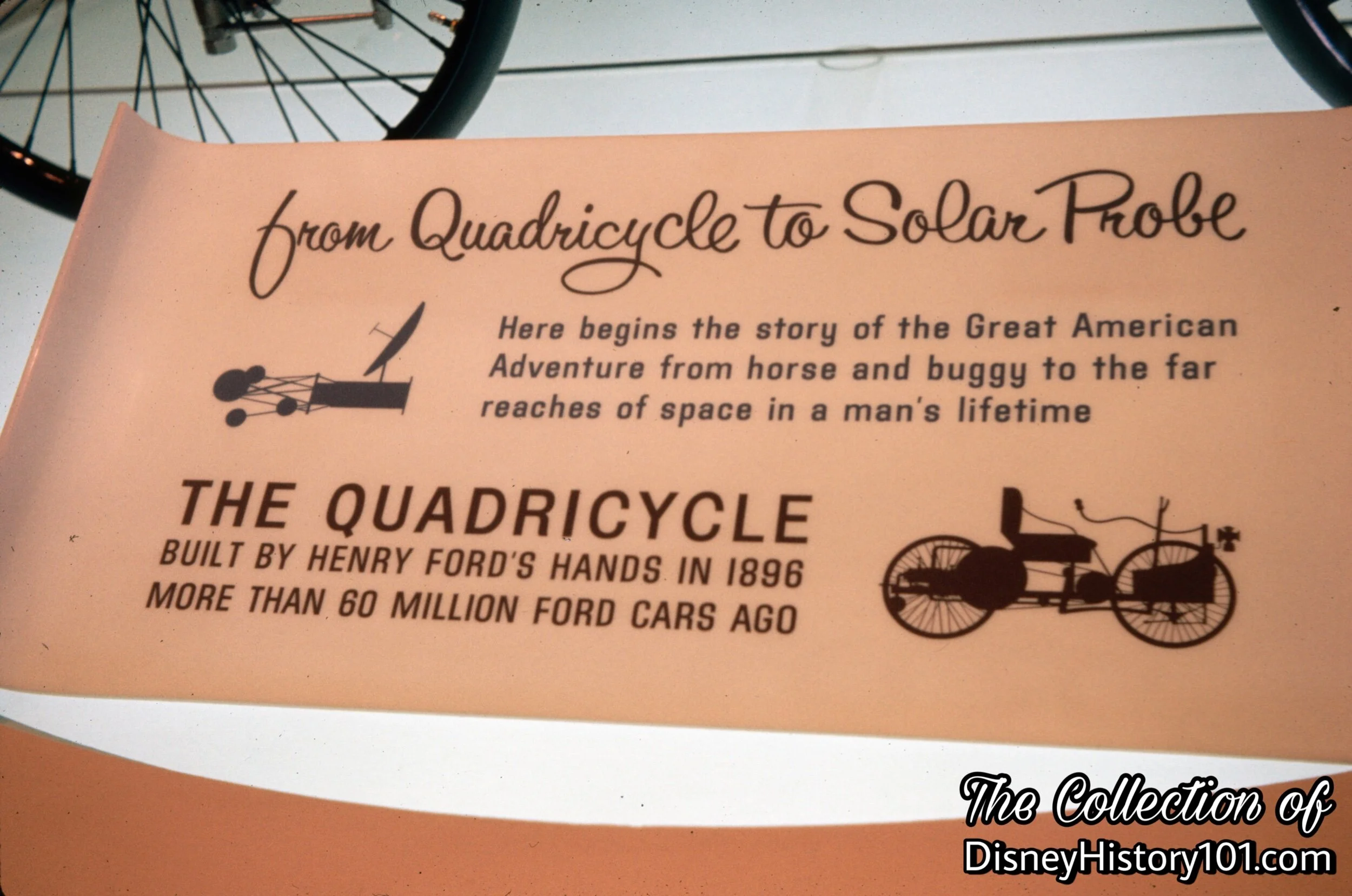 Henry Ford’s Quadricycle Plaque, FORD Motors "Wonder Rotunda" Pavilion Showroom