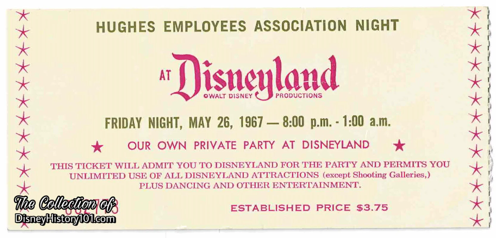 Hughes Employees Association Night Private Party admission media.