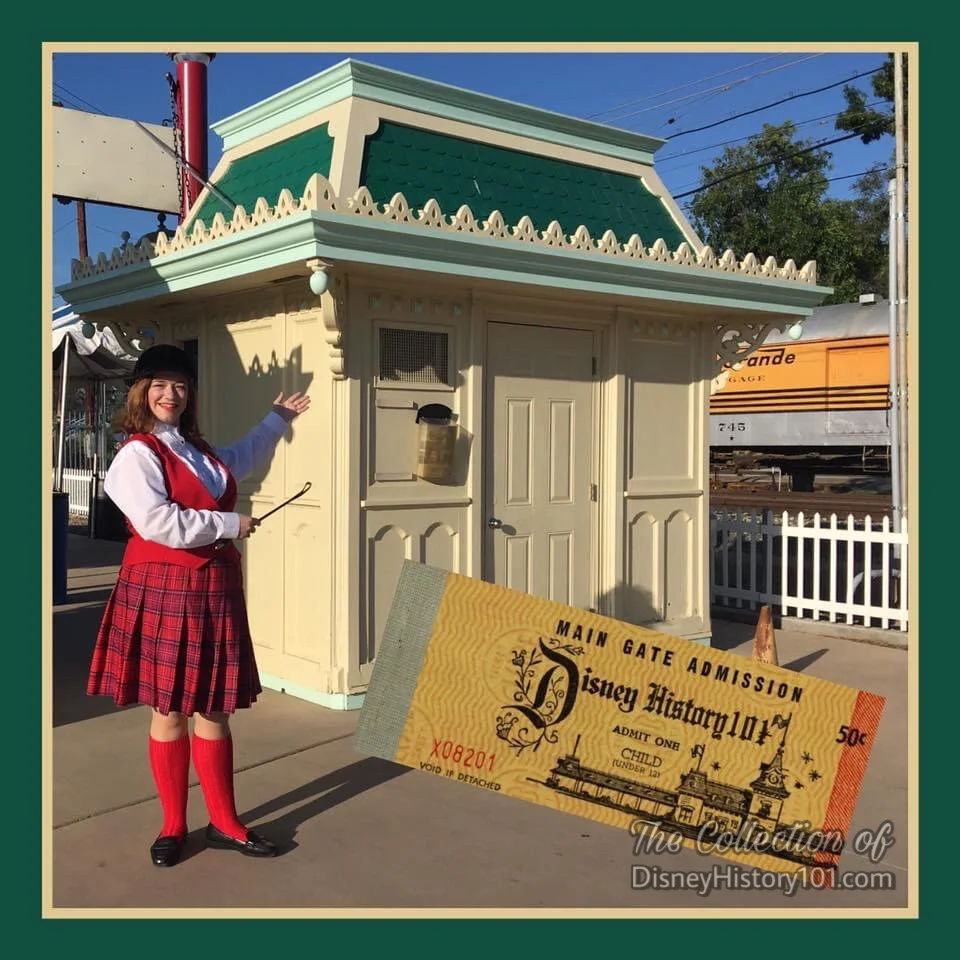  During Disneyland’s Silver Anniversary year of 1980, WED Imagineering, the Disneyland Planning Department, and Industrial Engineers completely redesigned the Main Entrance.  Soon (during January and February of 1980), the asphalt and chain link fenc