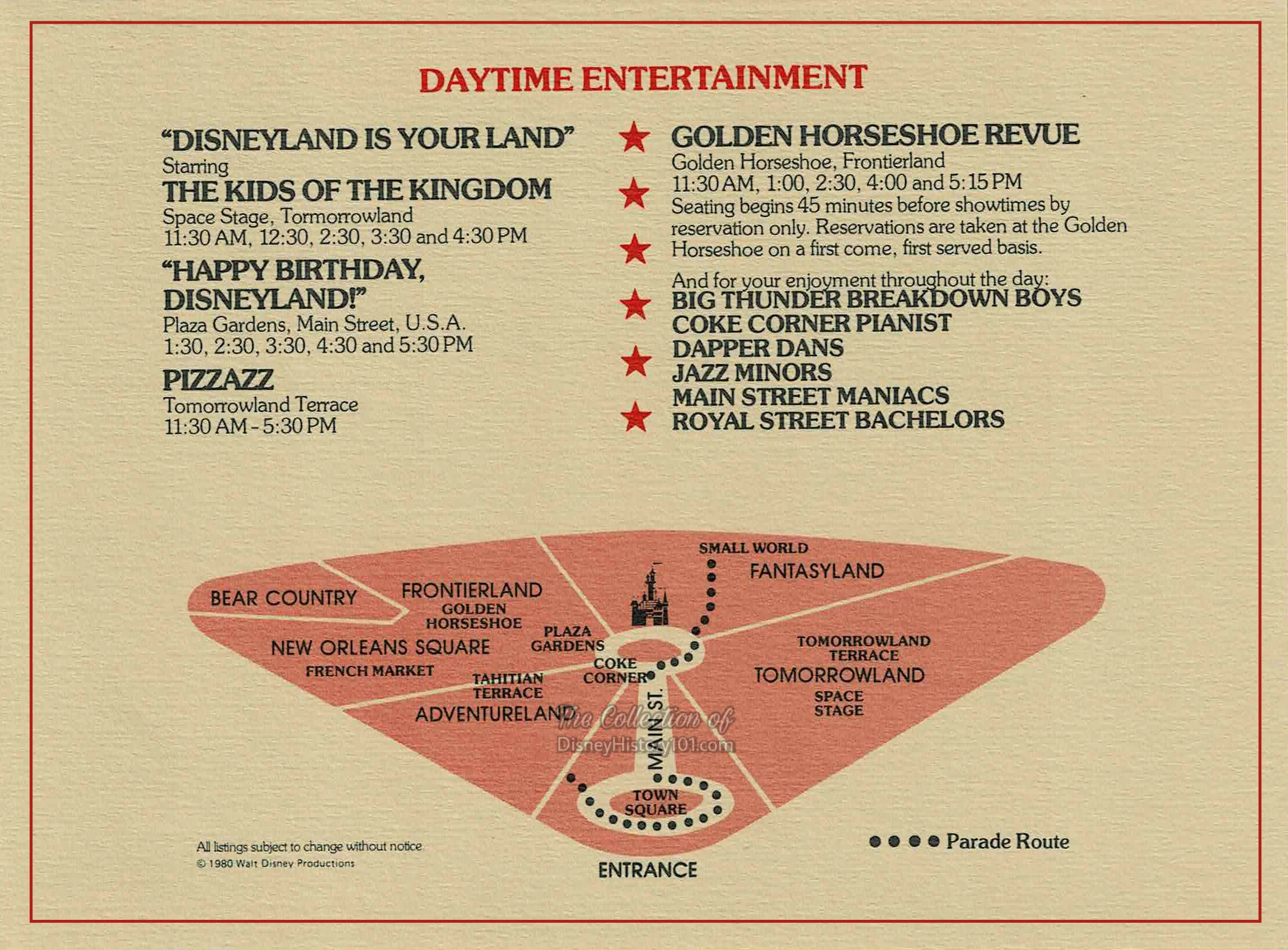Viva Mexico Souvenir "Daytime Entertainment" Guide (for May 31, 1980)