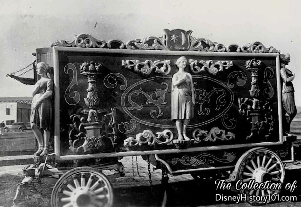 Above :  The "Beauty Wagon" Is A Former Ken Maynard Circus Wagon That Was Used During The 1940s ; Pictured Before Its "Mickey Mouse Club Circus" Days.