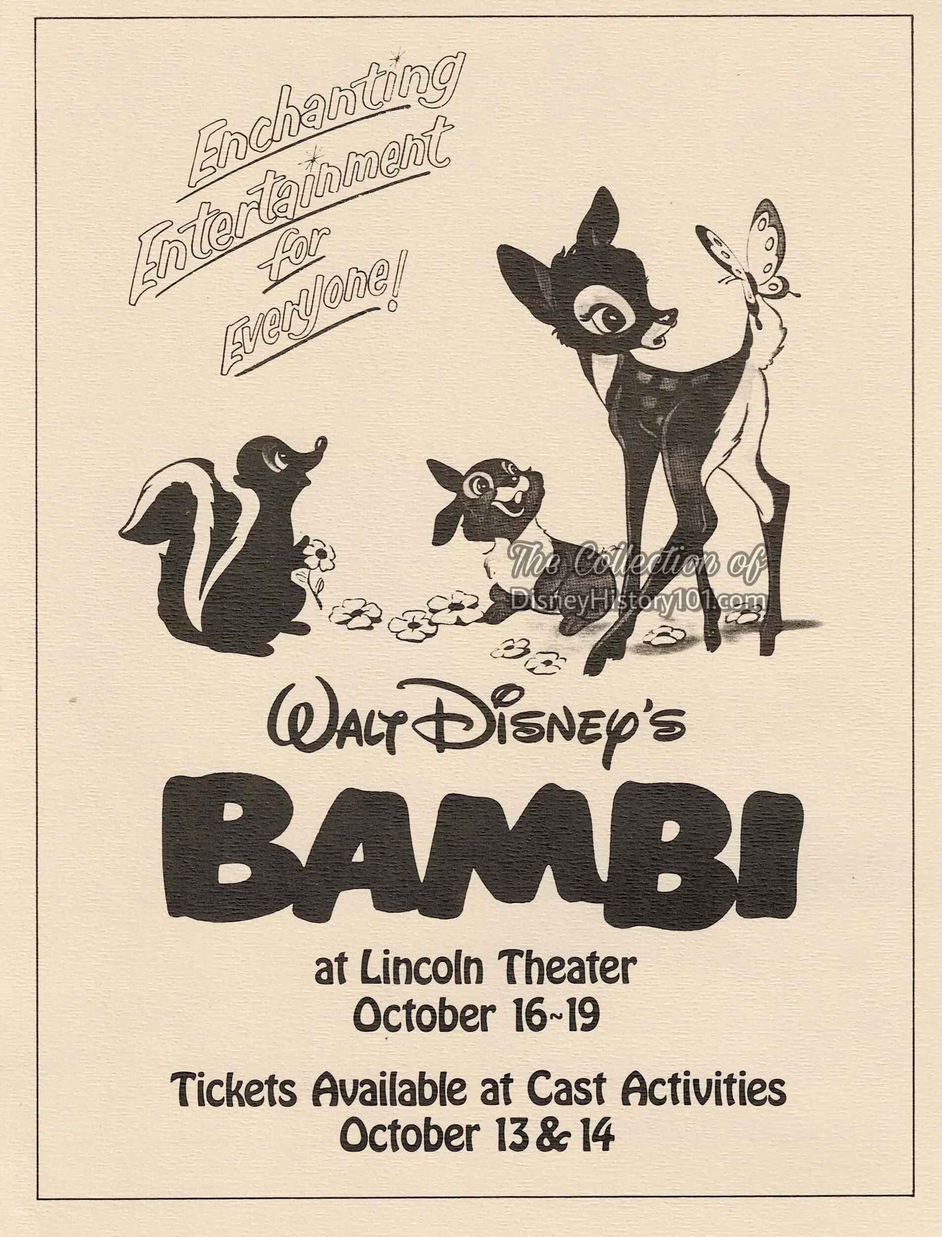 "Lincoln Theater" Advertisement, Published in Disneyland LINE, (October 12, 1978)