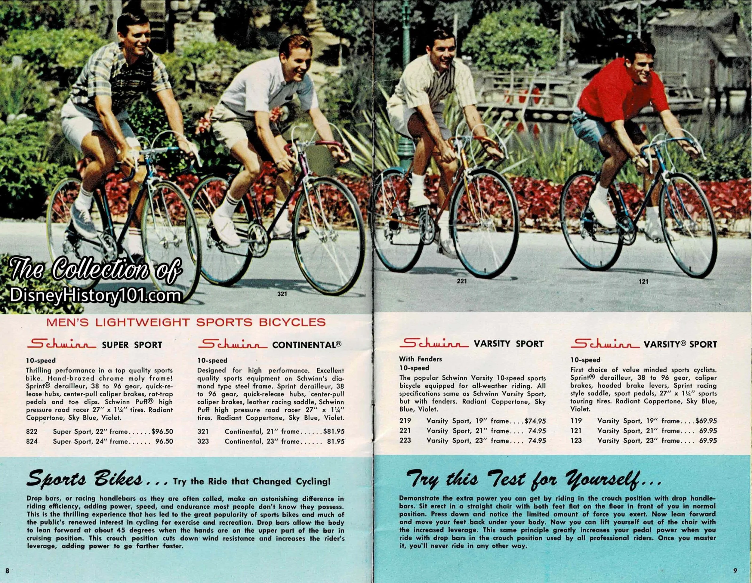 “Schwinn Takes A Trip To Disneyland” Catalogue Excerpt, (1966) 