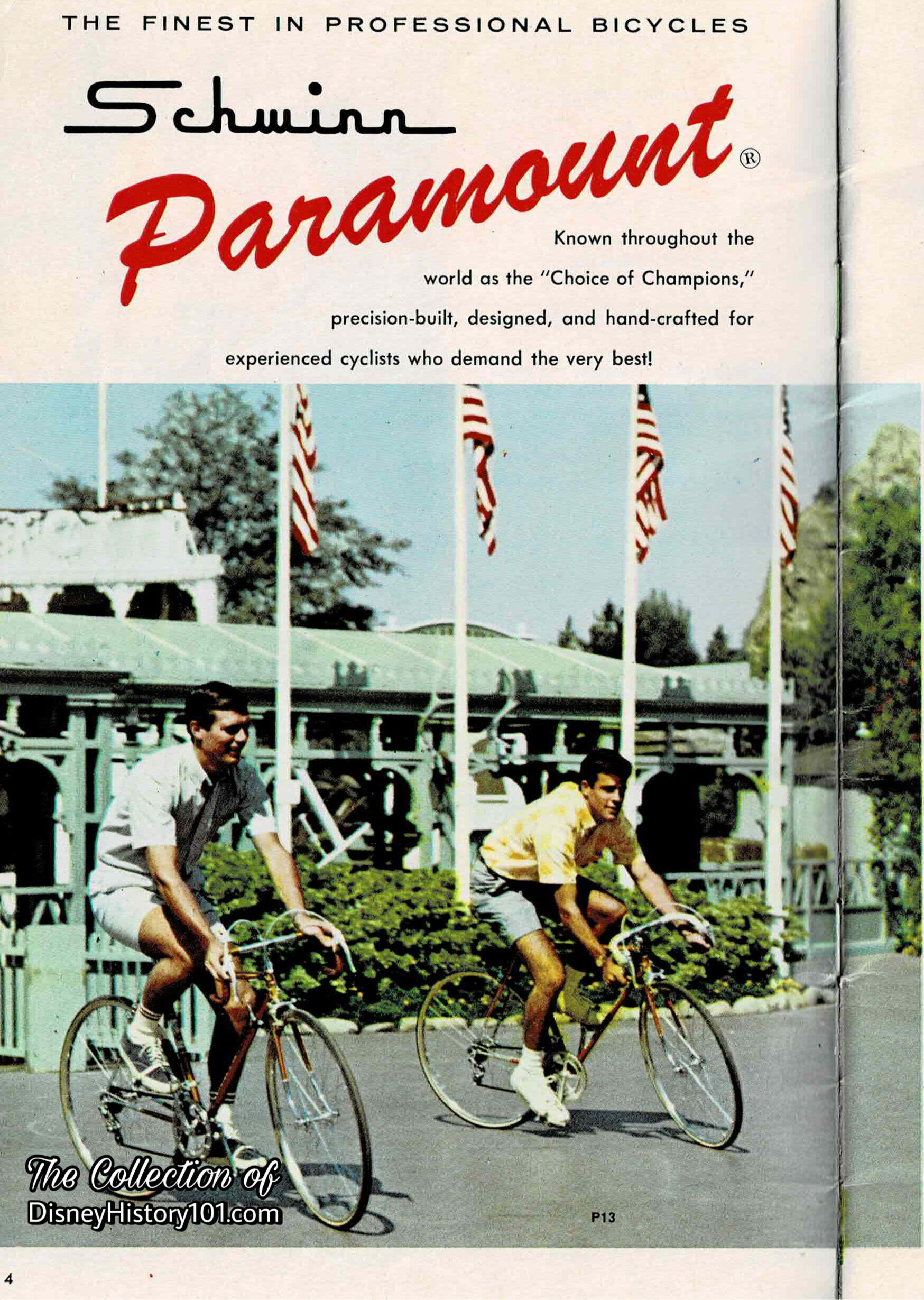 “Schwinn Takes A Trip To Disneyland” Catalogue Excerpt, (1966) 