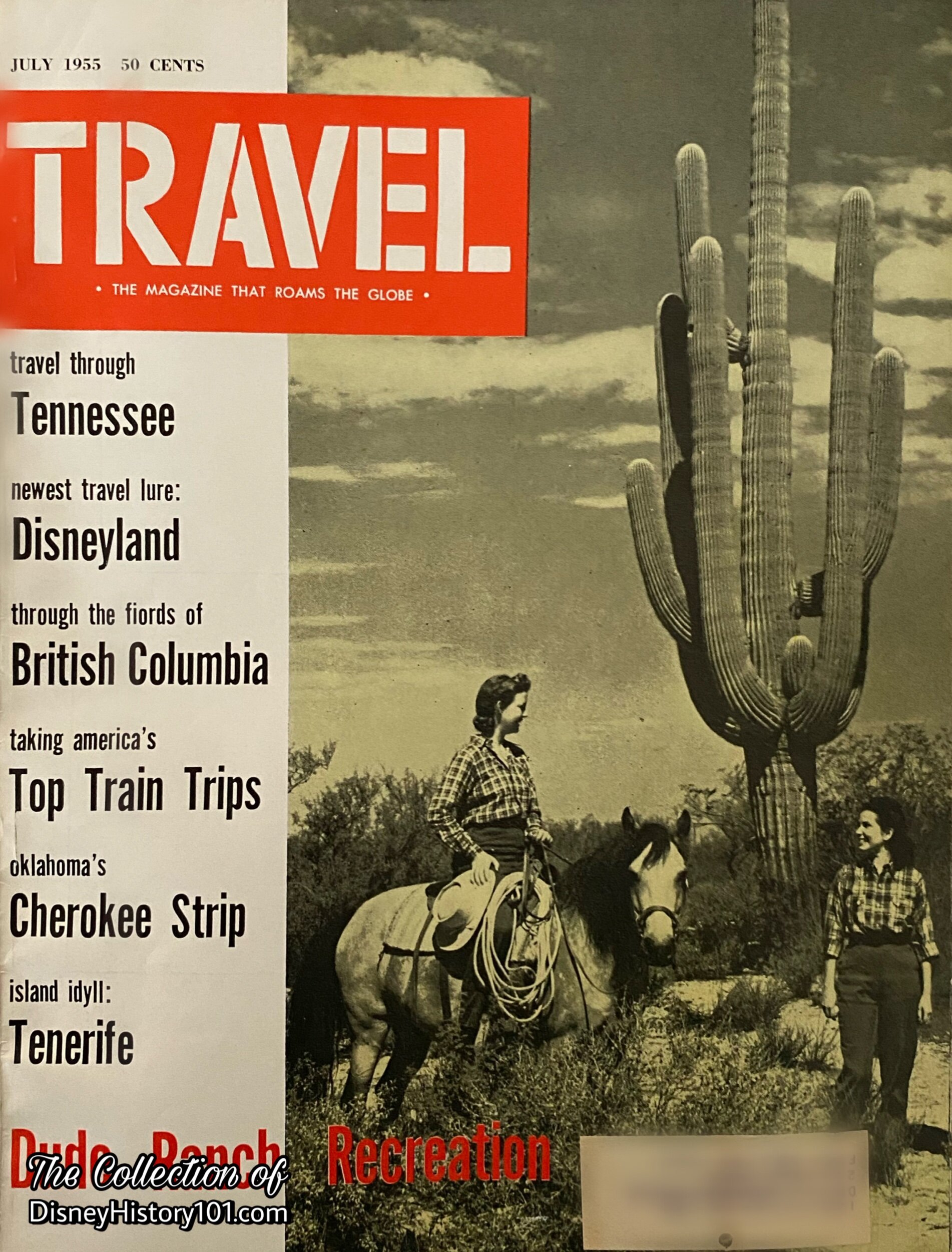 Travel - The Magazine That Roams the Globe, July 1955.