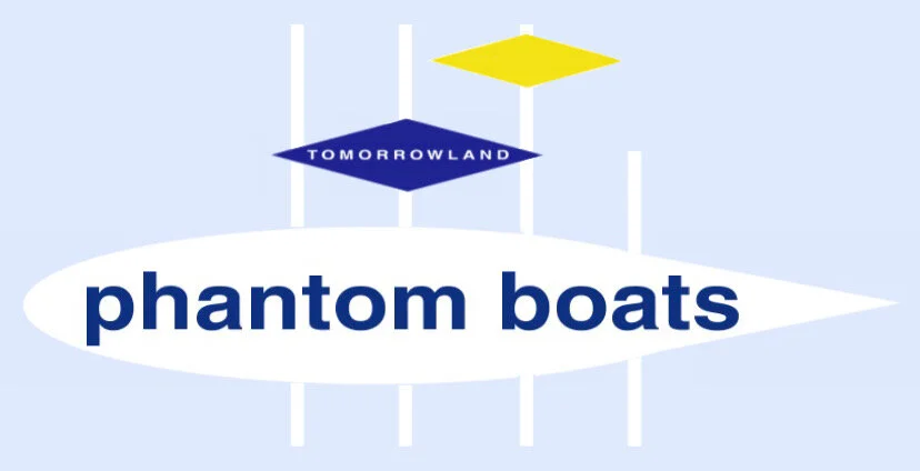   Tomorrowland Boats or “Speedboat Rides” (July 30, 1955* - August 16, 1955)     Phantom Boats (August 16, 1955 - January 15th, 1956)    *By some accounts July 20th, 1955.         “Blue Sky for the Phantom Boats”    One can easily slip into the jargo