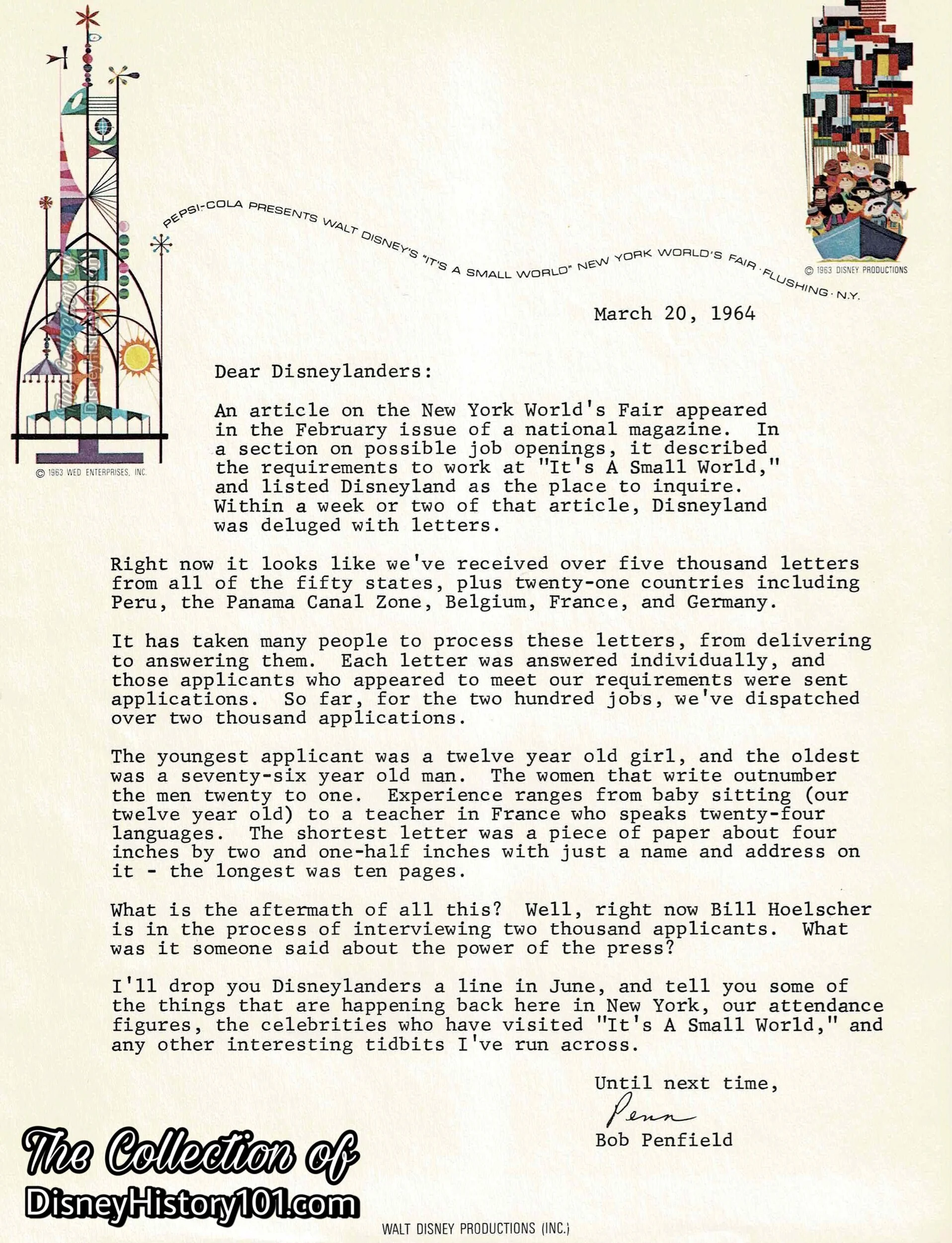  “55er” Milo Rainey recalled: “I met Roy for the first time on the Company plane, going to the World's Fair and he was very friendly.”  “55er”  Billie Hoelscher  recalled: “Well, I went back to the World's Fair in New York in December of 1963 with Di