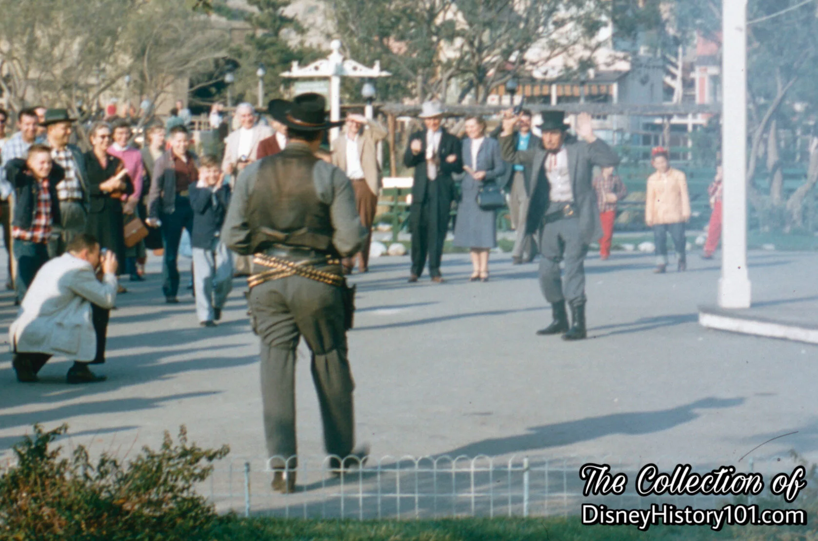 It appears that the Sheriff has forced the Villain to surrender after a "Roaring Western Gun Battle."