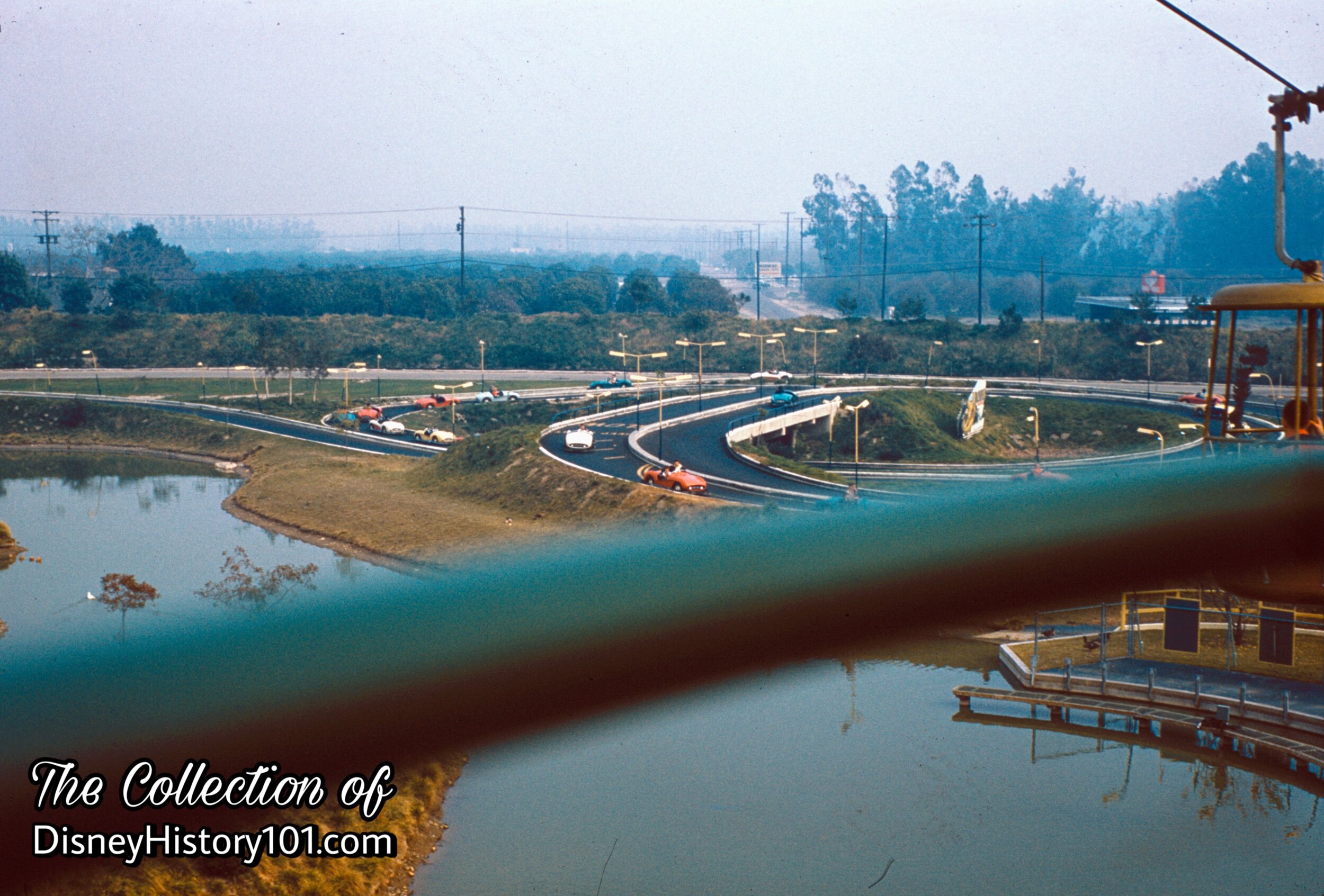 Tomorrowland Lake From Skyway ; Note the Loading Dock (Right)