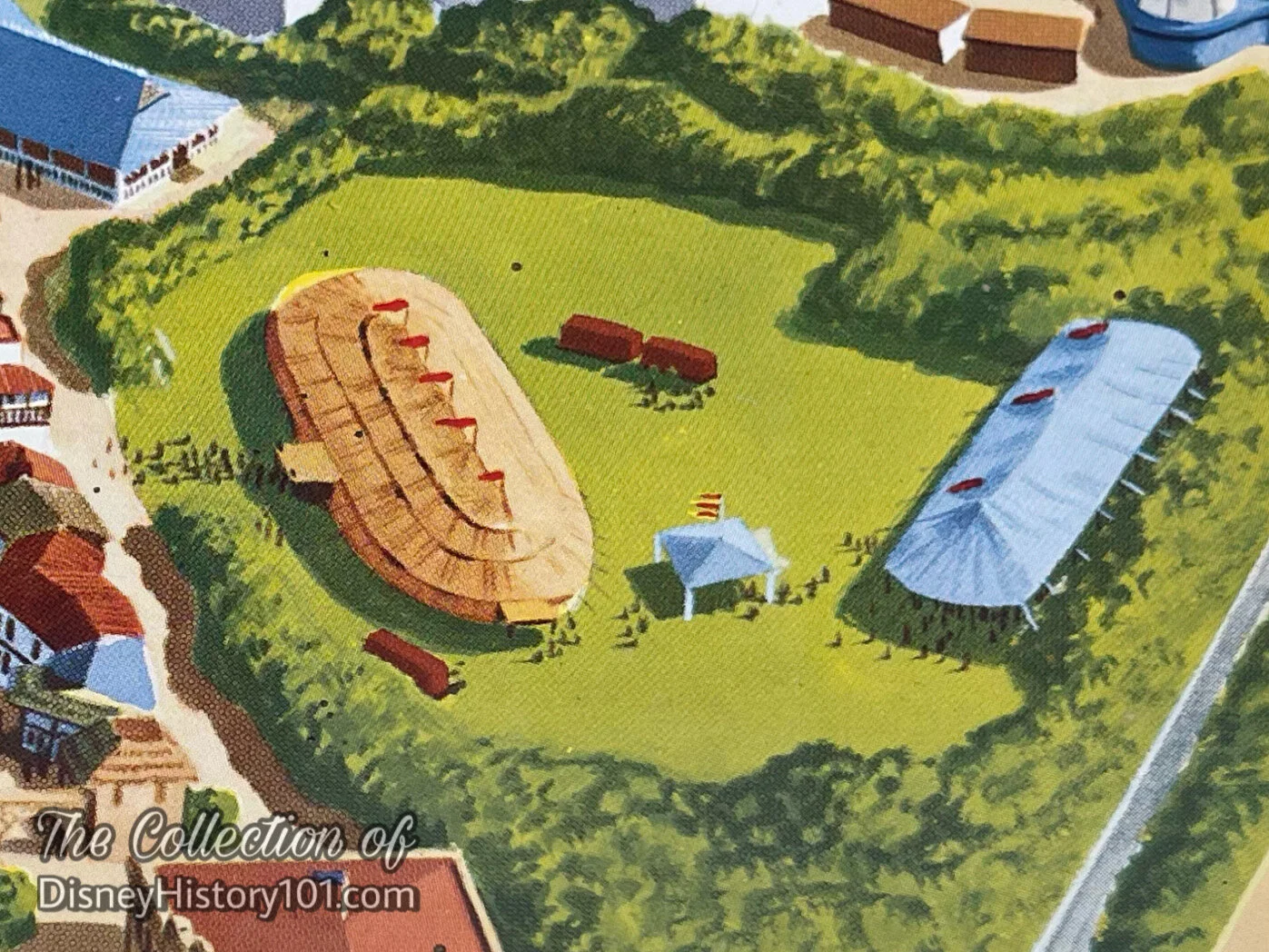 Circus Area Depicted in Disneyland Television Tray Artwork, (1955)