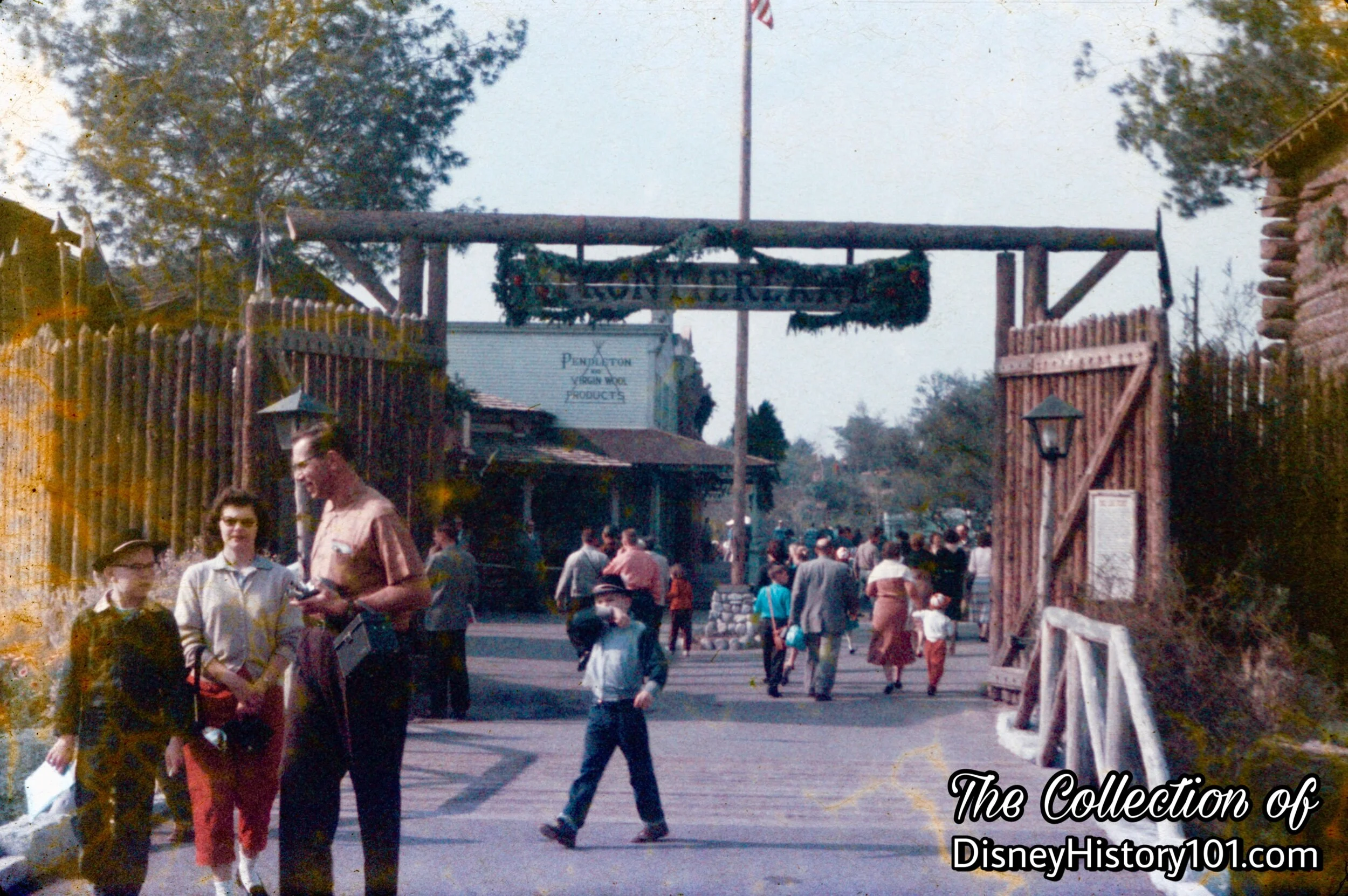 Frontierland Stockade during the winter holiday season