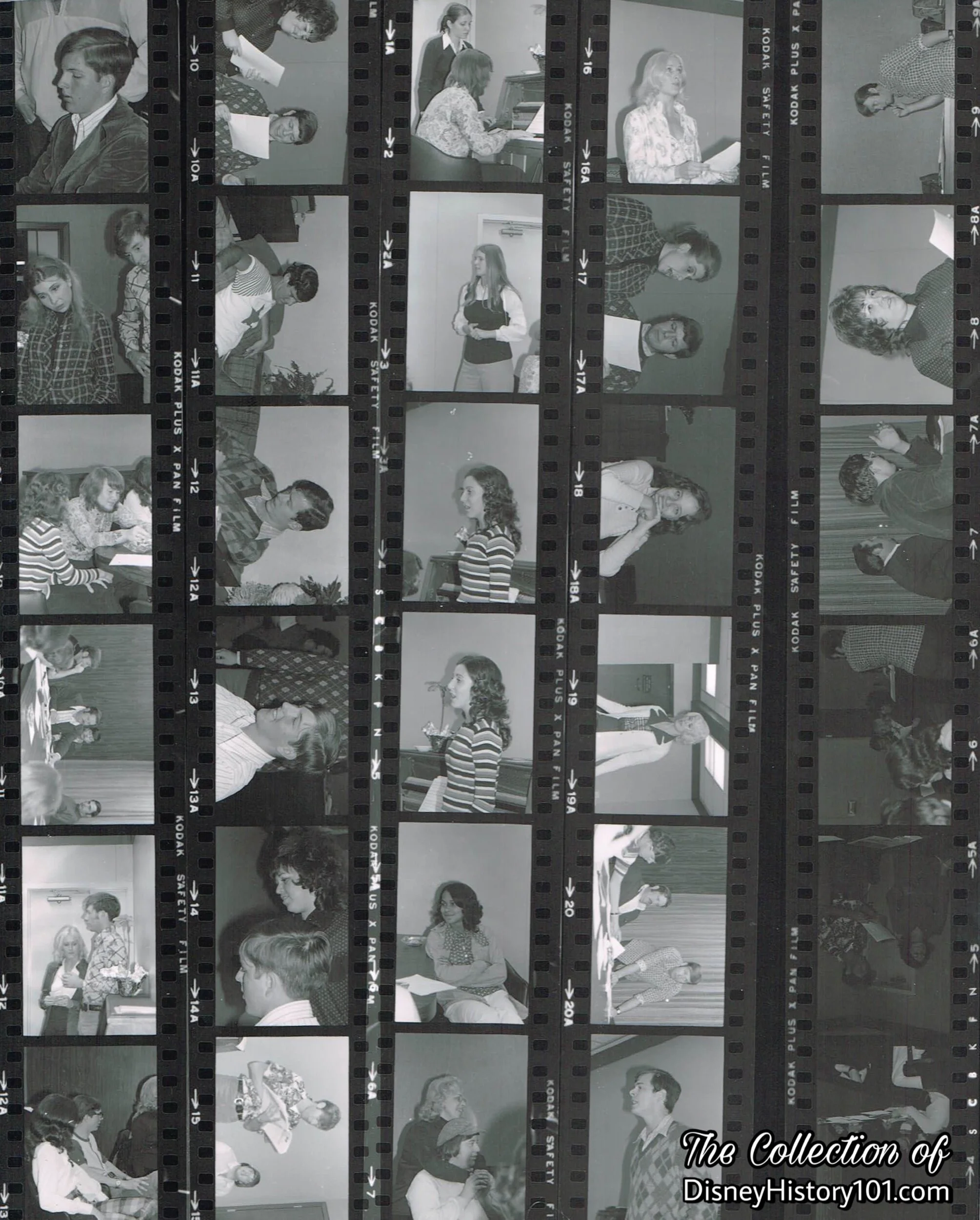 Unidentified Disneyland Drama Club proof sheet of memories 