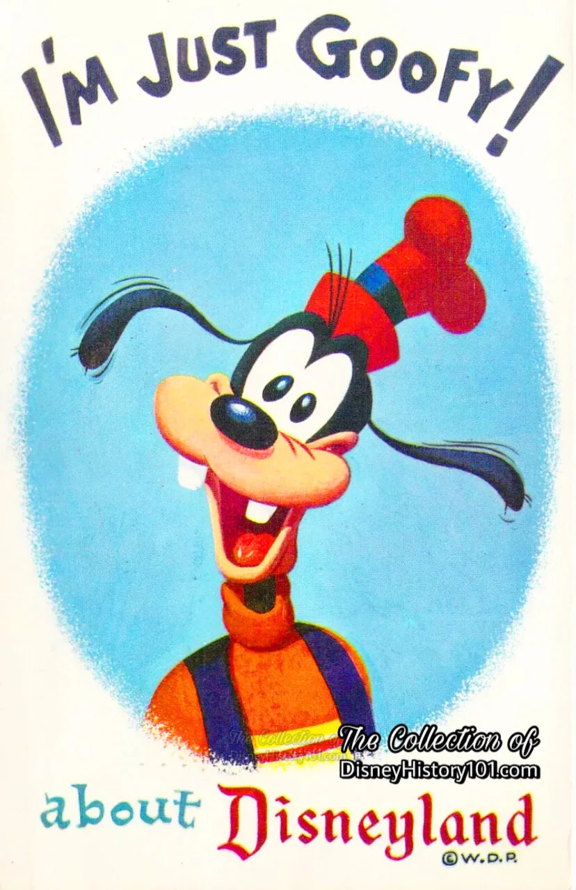 "I'm Just Goofy!" Souvenir Art Corner Postcard Exclusively Designed for Disneyland by Art Corner Artists 